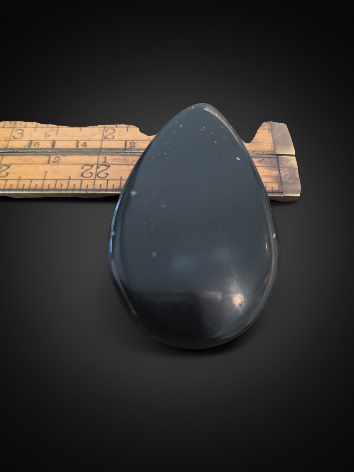 OOAK Hand Cut Black Obsidian Cabachon Nevada Stone Lapidary Cab By Gerry Lohrey