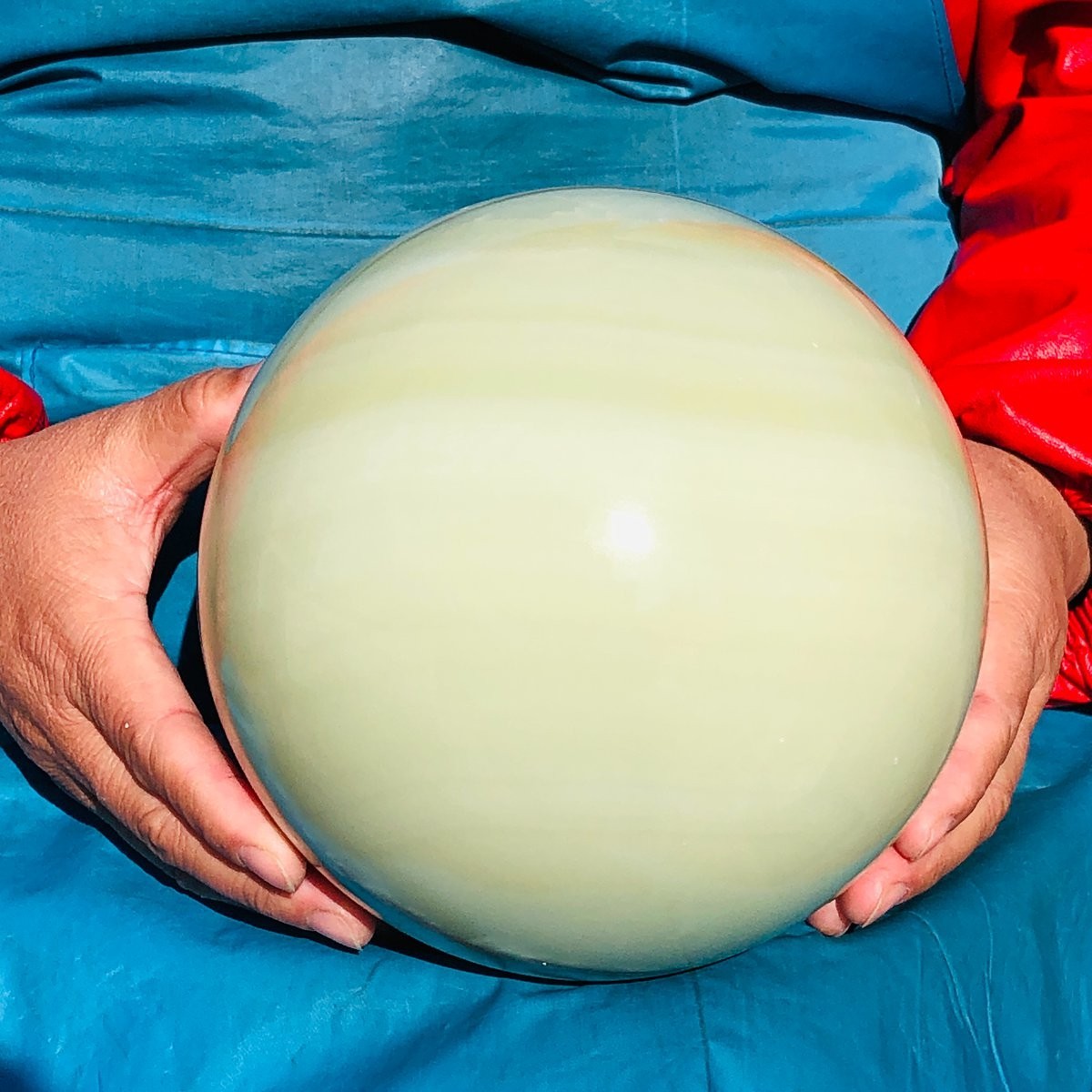 13.59LB Natural Afghan Jade Crystal Sphere Healing Gemstone Ball reiki healing