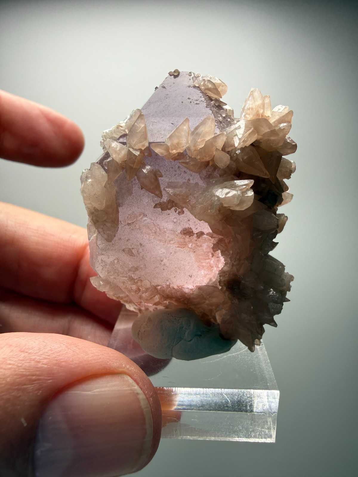 Beautiful Amethyst crystal with Red Calcite- Hubei Province, China! SALE $89!