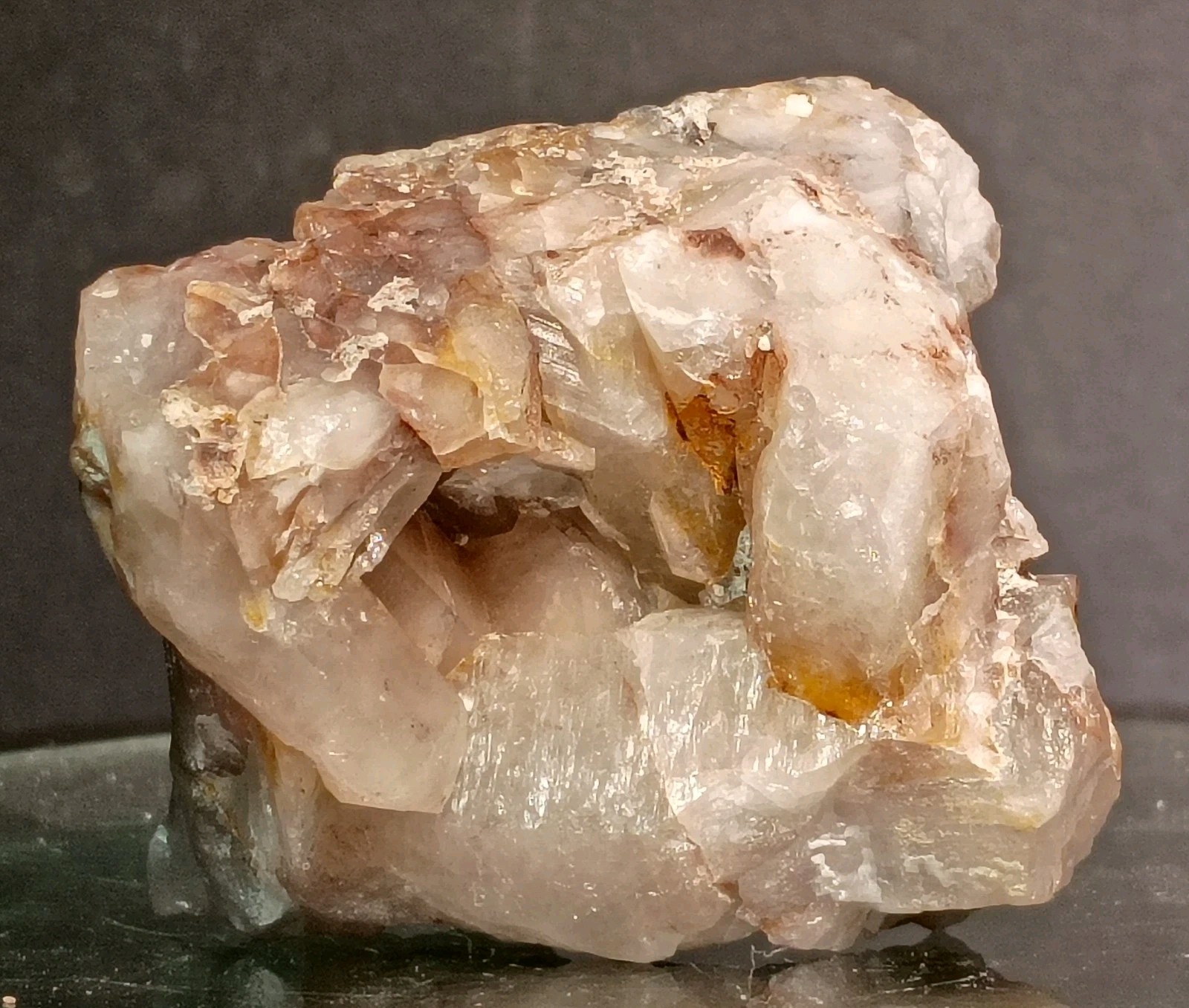 104g Quartz & Massive Topaz Crystal Silver Mines MO Historic Byrd Collection