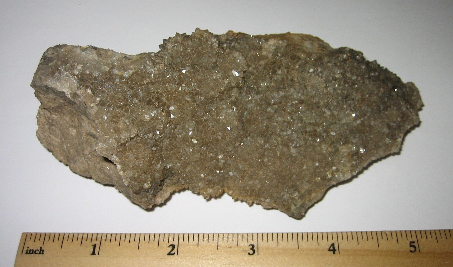 5.25″ x 2.25″ DRUSY HERKIMER DIAMOND QUARTZ CRYSTAL CLUSTER NEW YORK ~ 263.7g *A