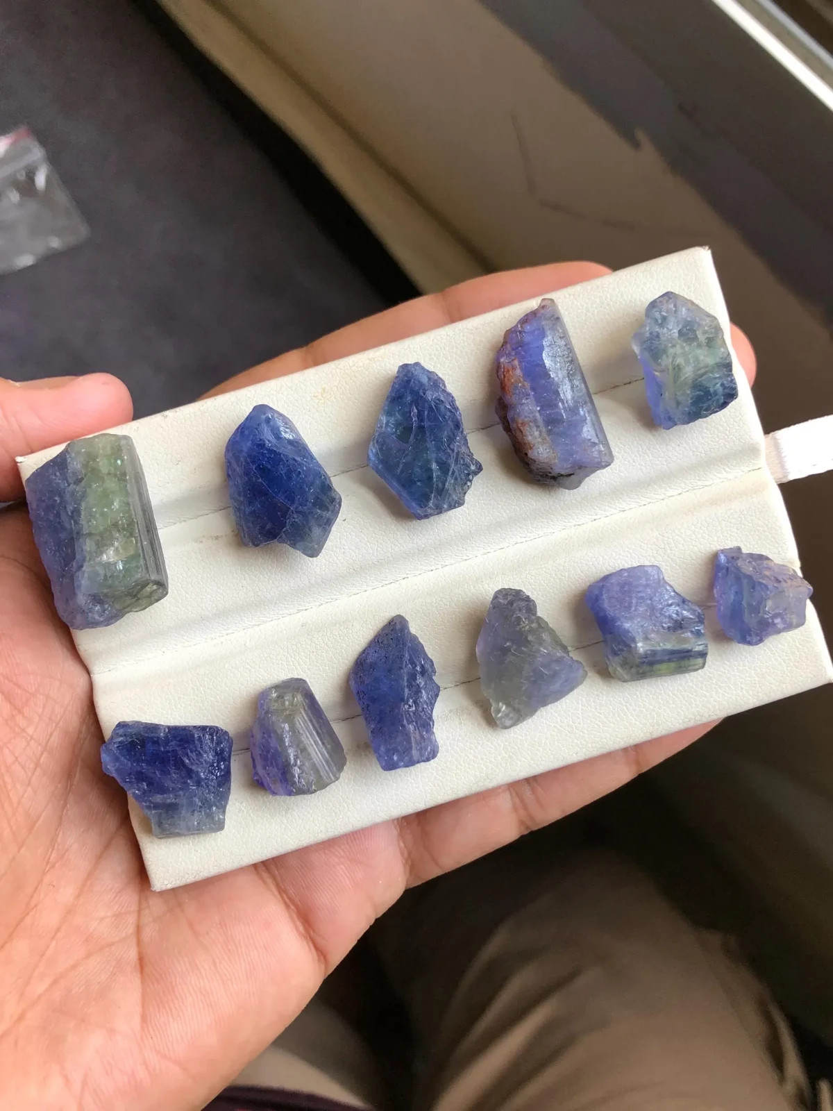 Natural Bi-Color Tanzanite Rough Specimen, AAA Unheated Healing Crystal. Tz#61
