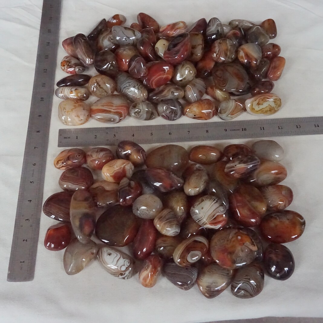 5Kg 11LB 110 Natural Banded Sardonyx Carnelian Agate Crystal Palm Stones Healing