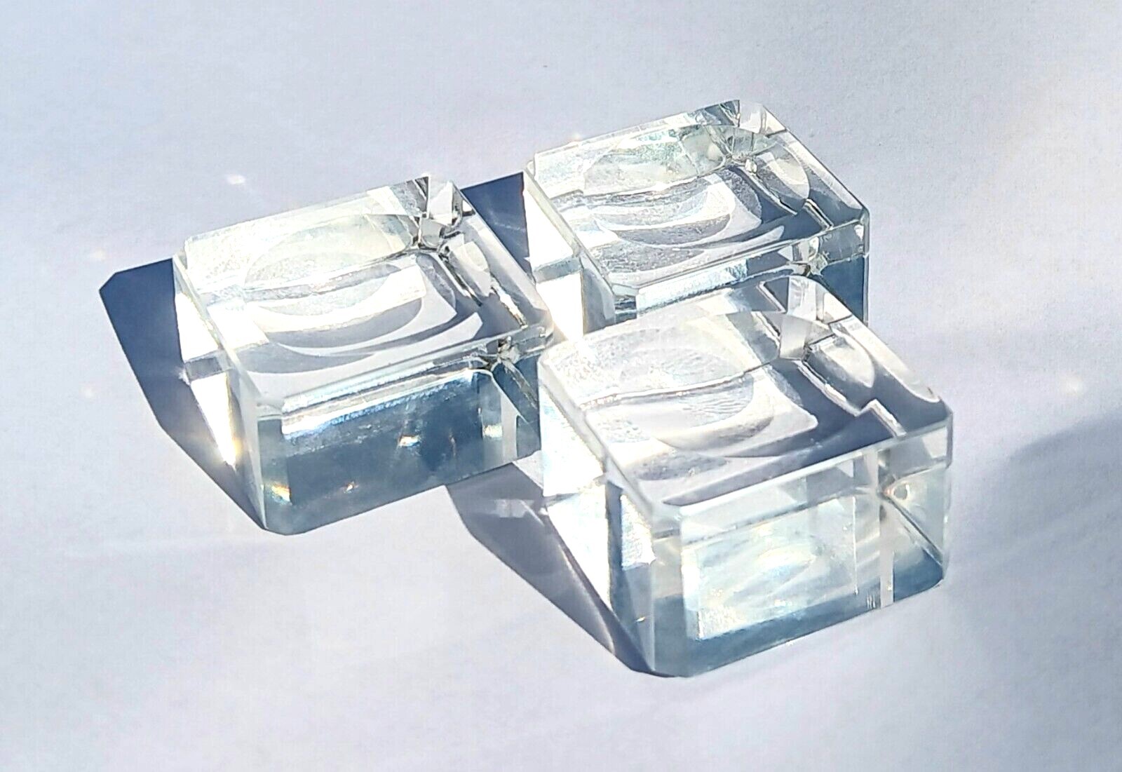 3 pcs of Clear Crystal Display Stand Base For Crystal Ball size 40-60mm/70-90mm