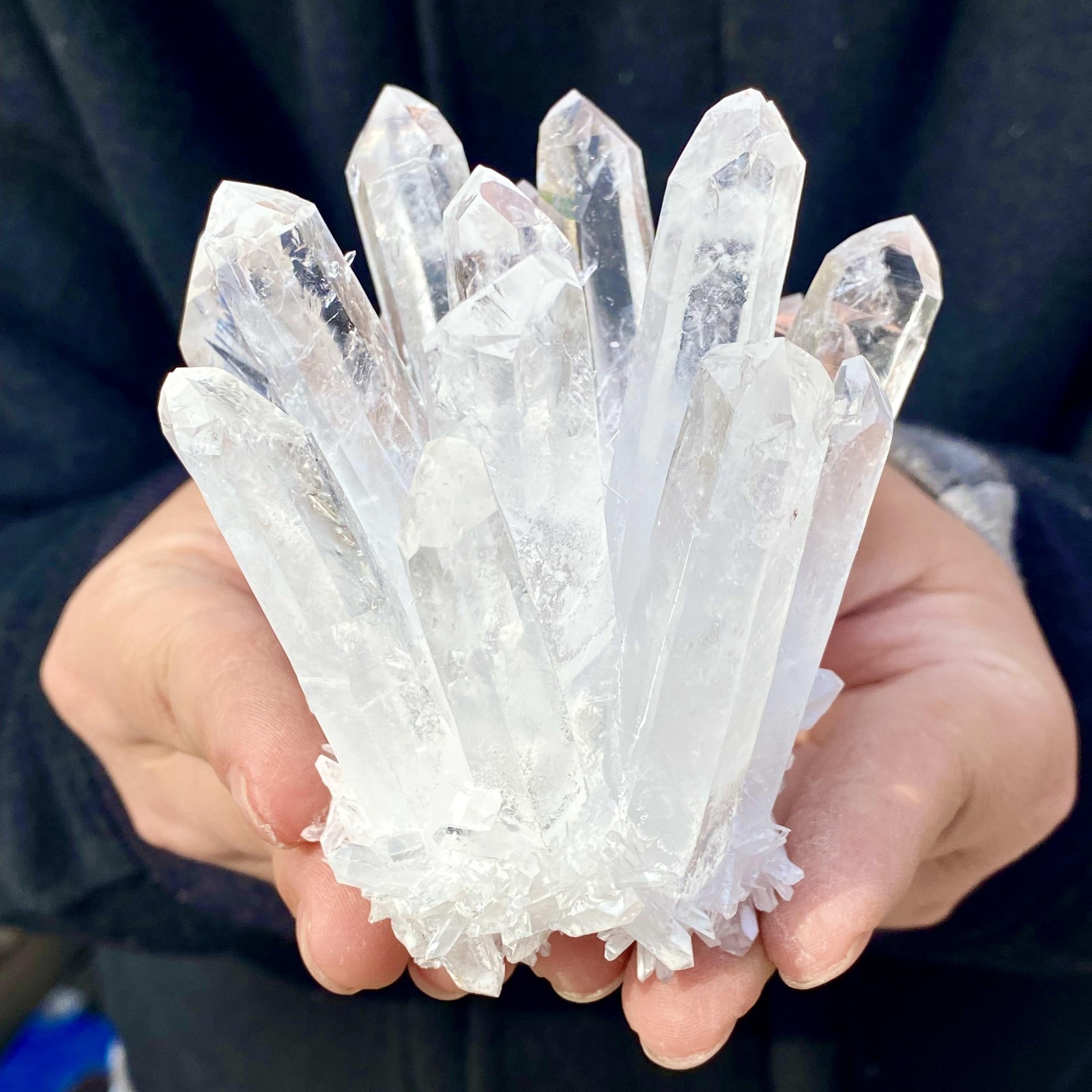 310G Newly discovered white Phantom Quartz Crystal Cluster mineral samples