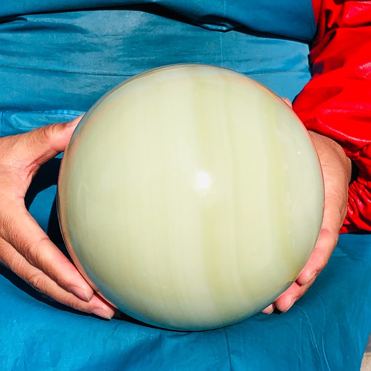 13.59LB Natural Afghan Jade Crystal Sphere Healing Gemstone Ball reiki healing