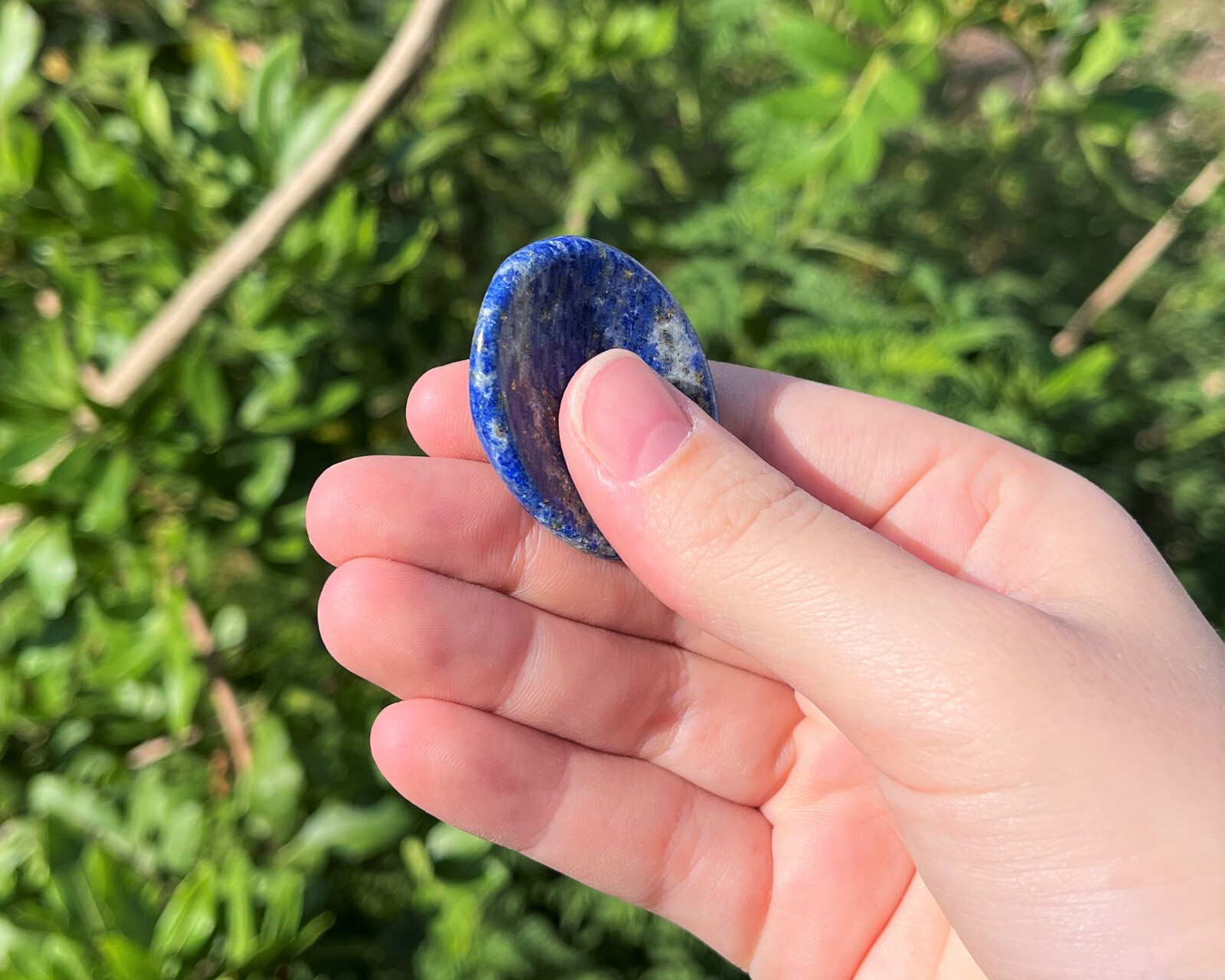 Lapis Lazuli Worry Stone (Lapis Lazuli Palm Stone, Smooth Polished Pocket Stone)