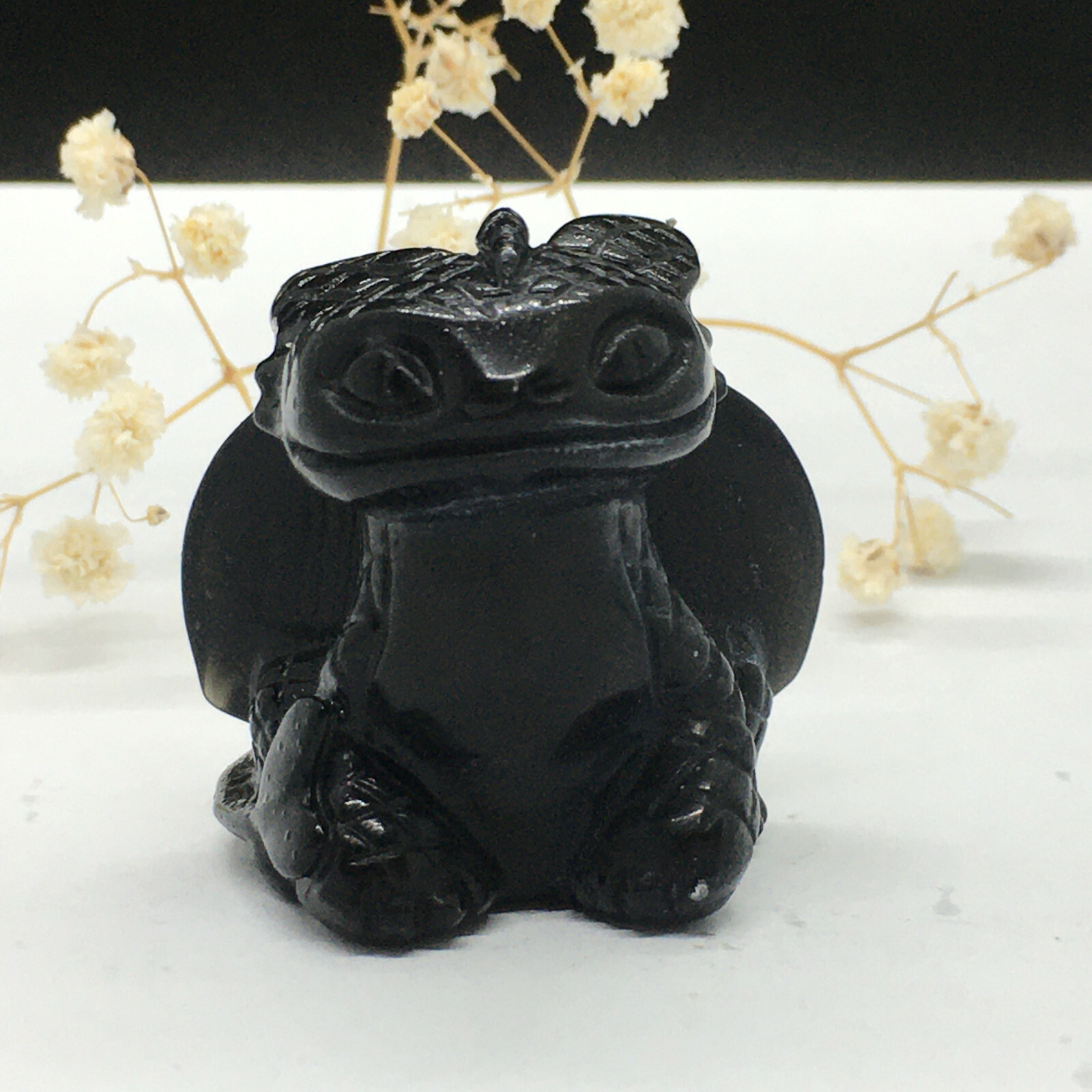 1.5’’ Natural obsidian crystal Quartz carved crystal skull reiki healing 1pc