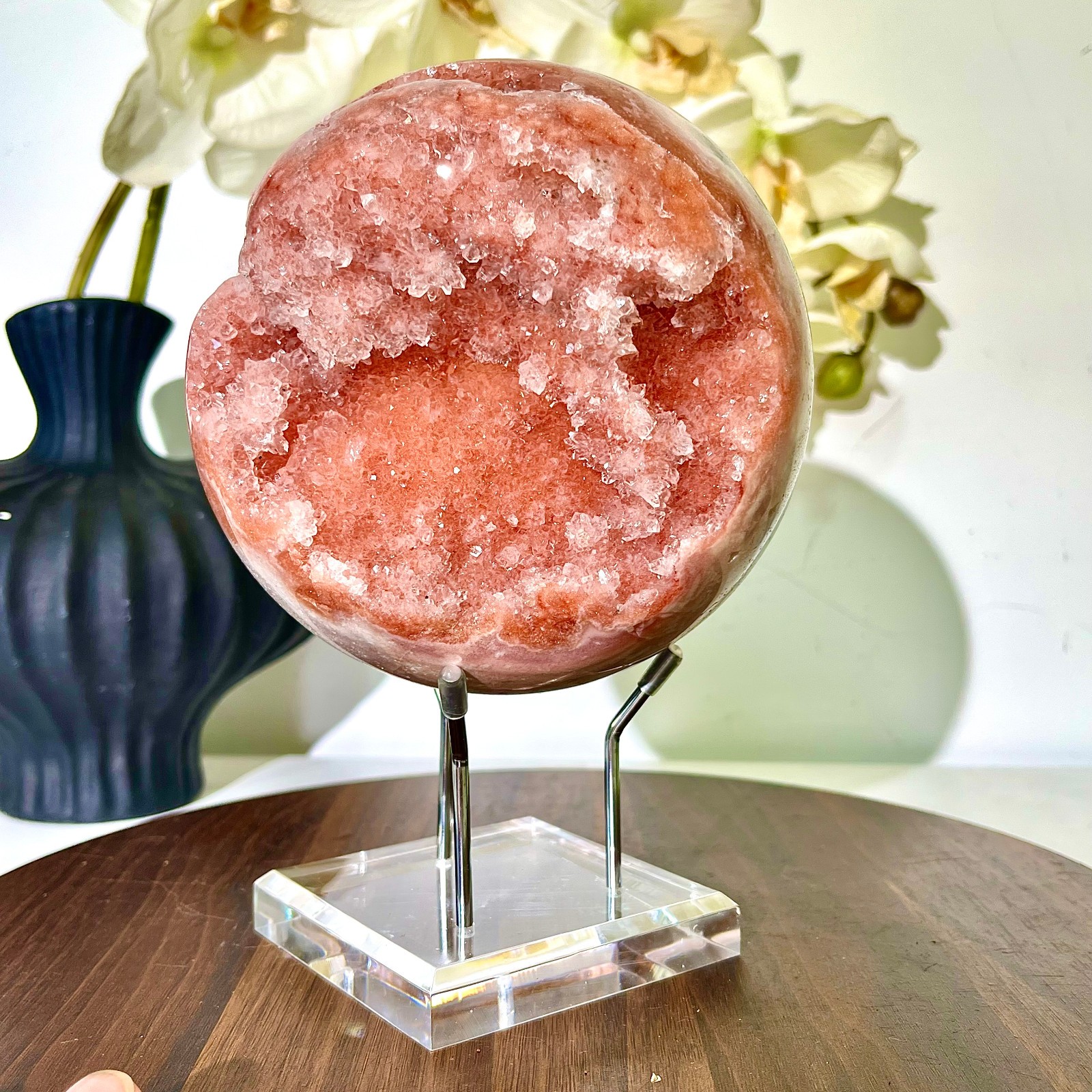 6.56LB Natural Purple Pink Crystal Advanced Cave Spherical Spiritual Decoration