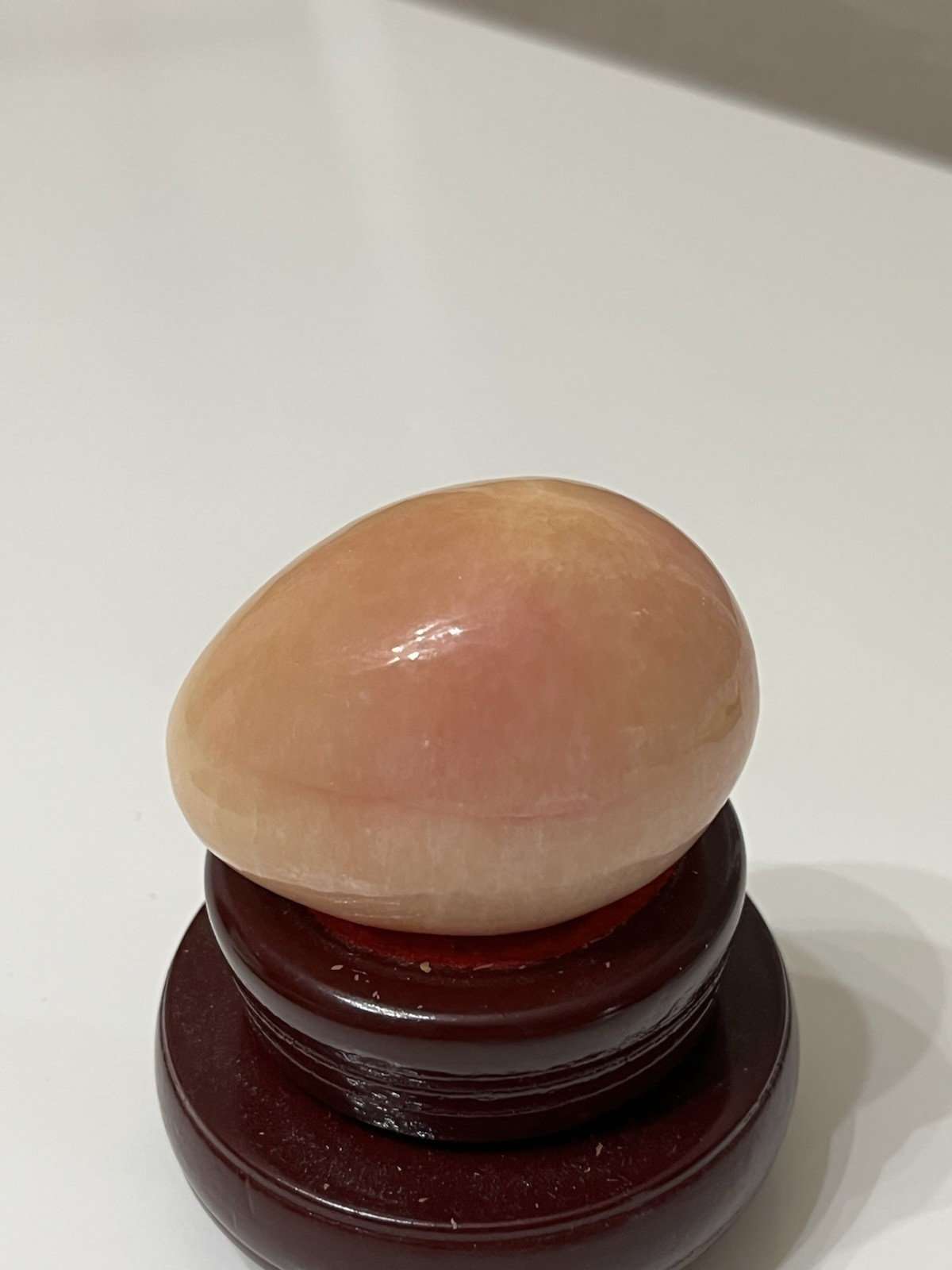 Natural Pink Calcite Stone Egg 2” 142.42g Polished Crystal Mineral No Stand