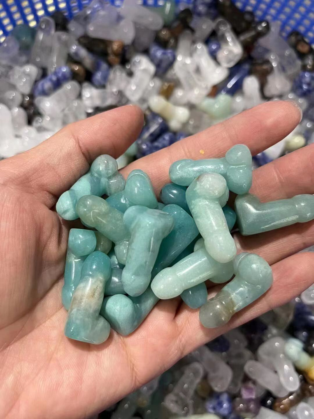 10pcs Natural male penis quartz Crystal Massager Sculpting wand gem healing