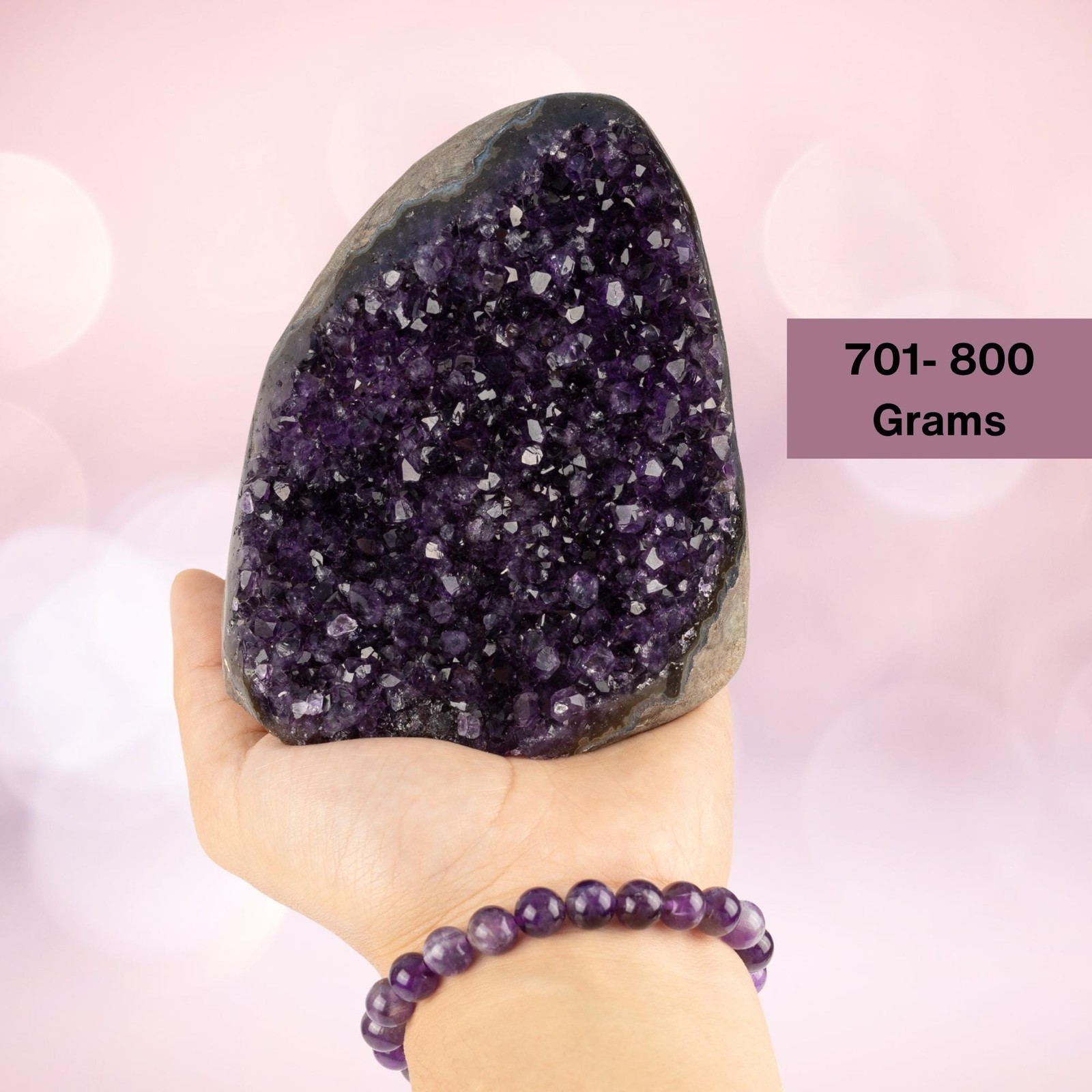 Amethyst Cut Base, “AAA” Uruguayan Purple Geode Cluster Healing Crystal, 5 sizes