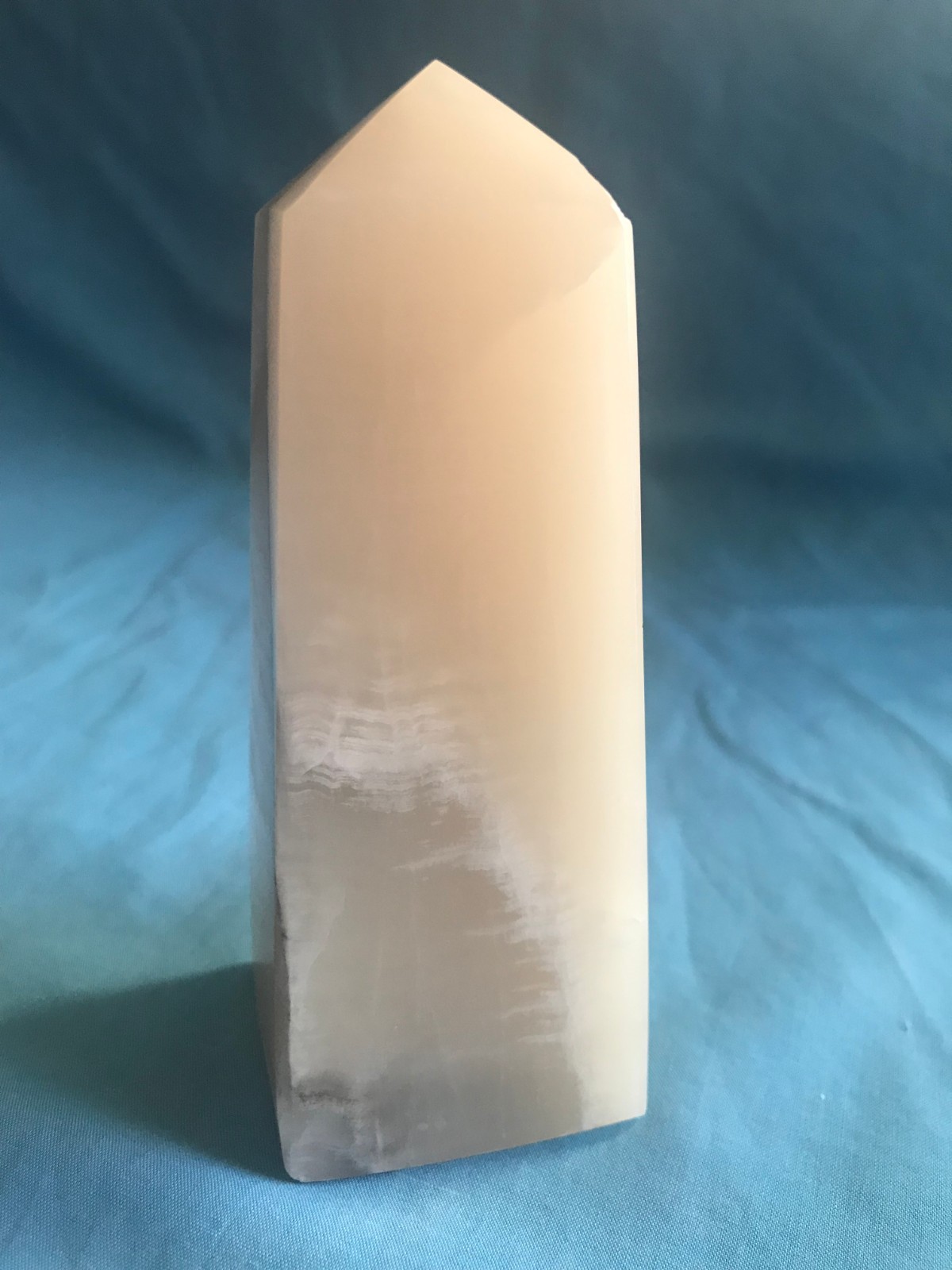 5-1/8″ Calcite Crystal Rock Stone Tower 1 lb. 5 oz. Display Specimen ~Chipped~