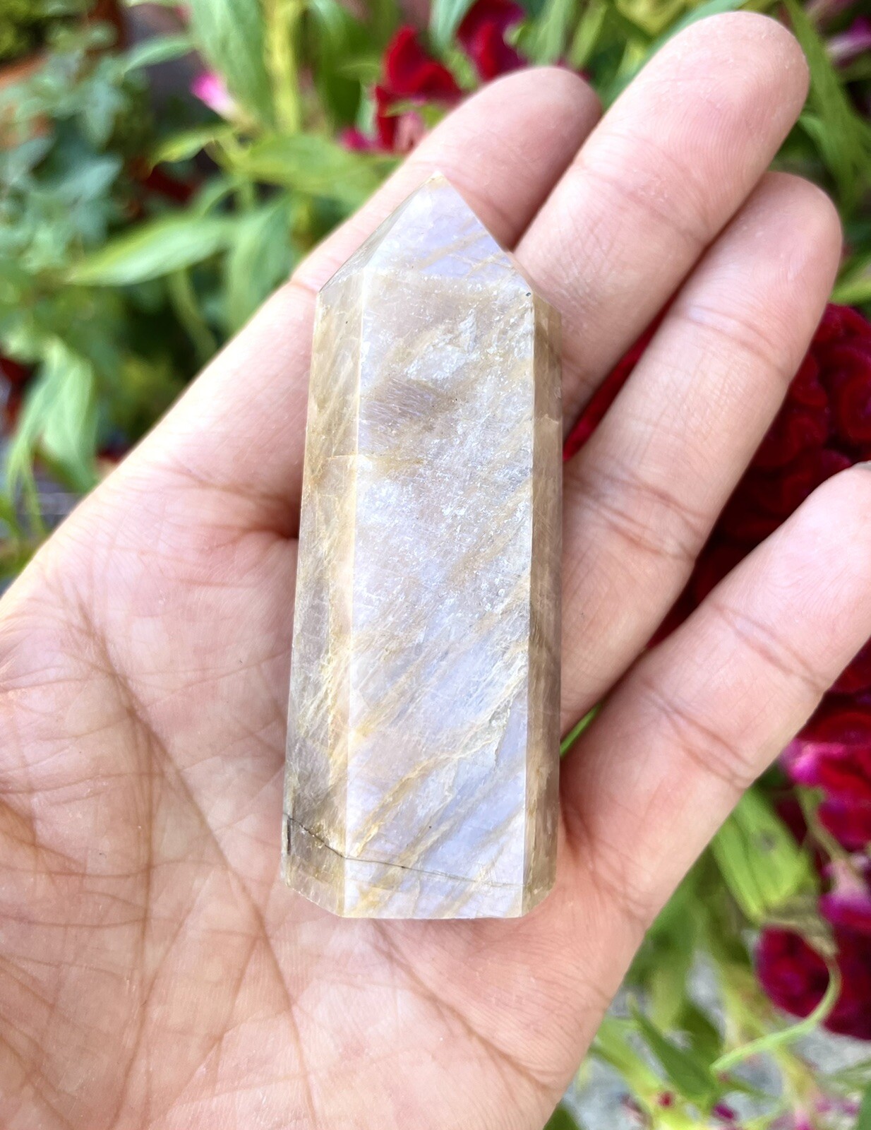 Wholesale Lot 1 Lb Natural Moonstone Obelisk Tower Point Crystal