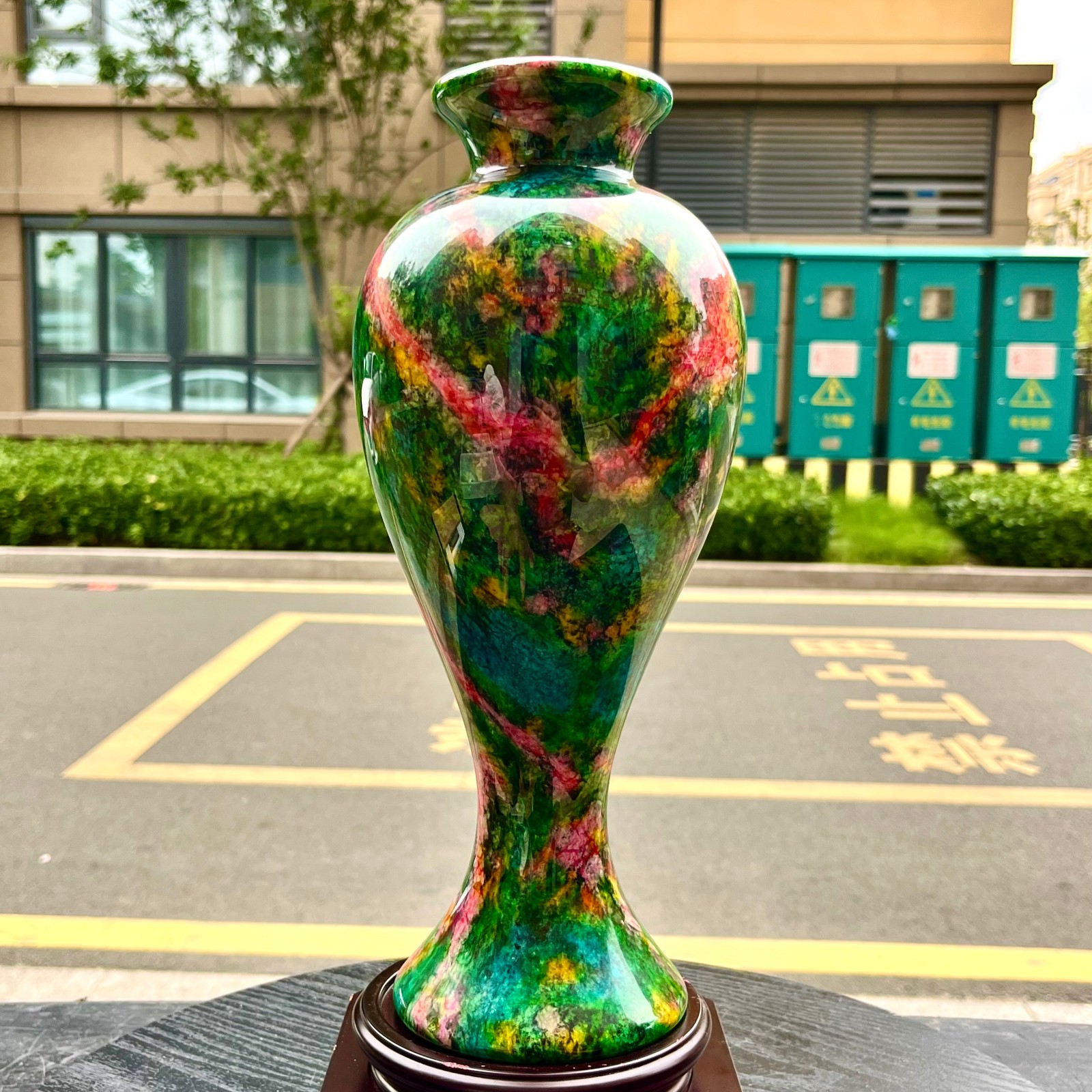 4.64LB Natural “Seven Colors Jade” vase specimen -Taiwan China