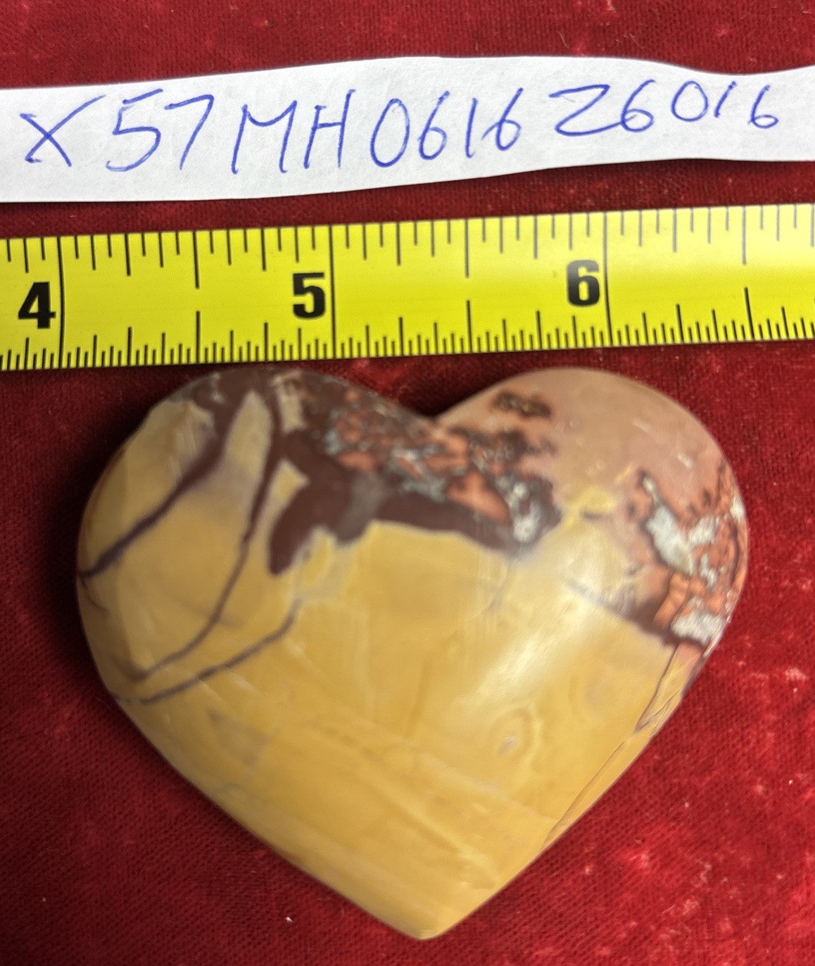 Mookaite Jasper 2 1/2 inch puffy heart