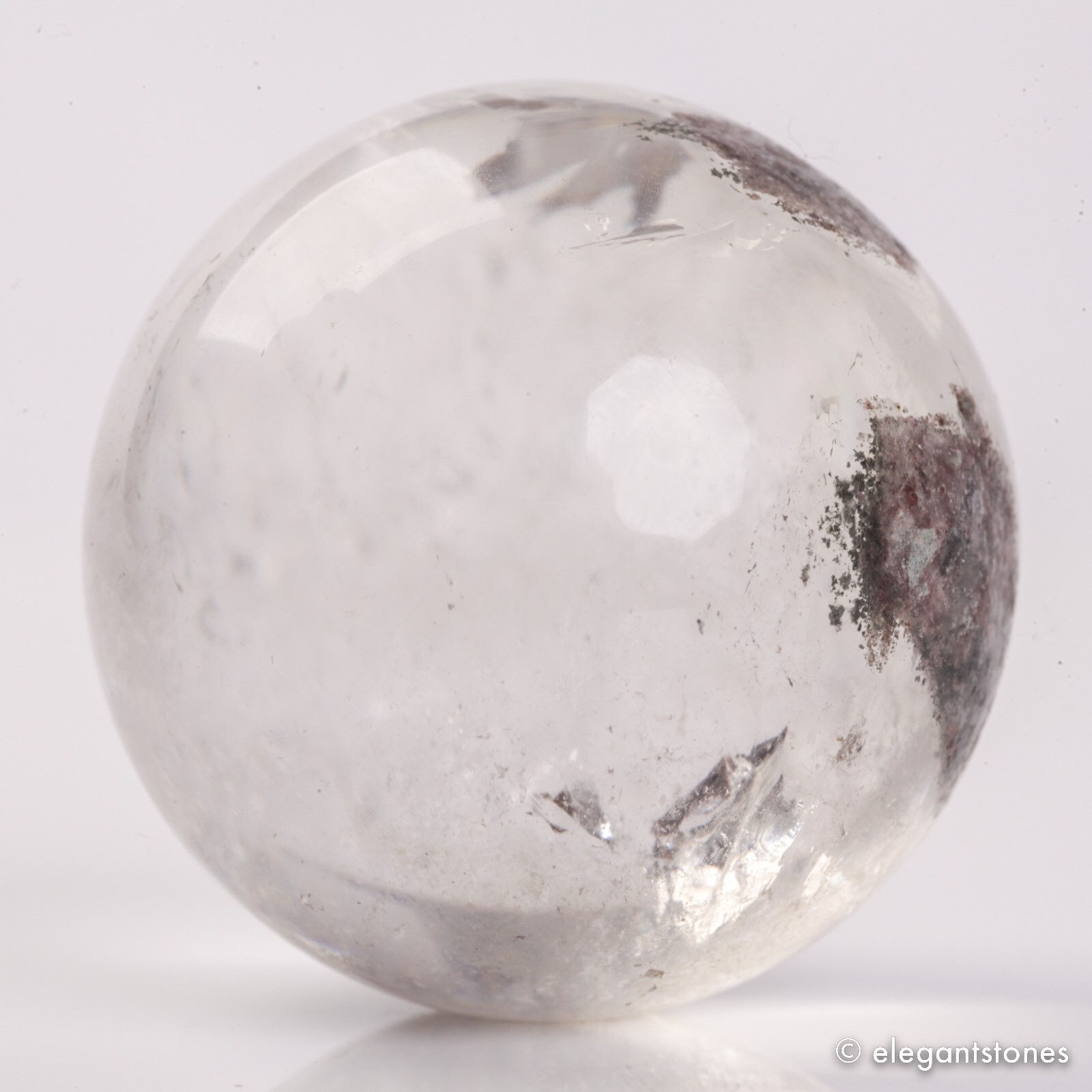 66g36mm Natural Garden/Phantom/Ghost/Lodolite Quartz Crystal Sphere Healing Ball