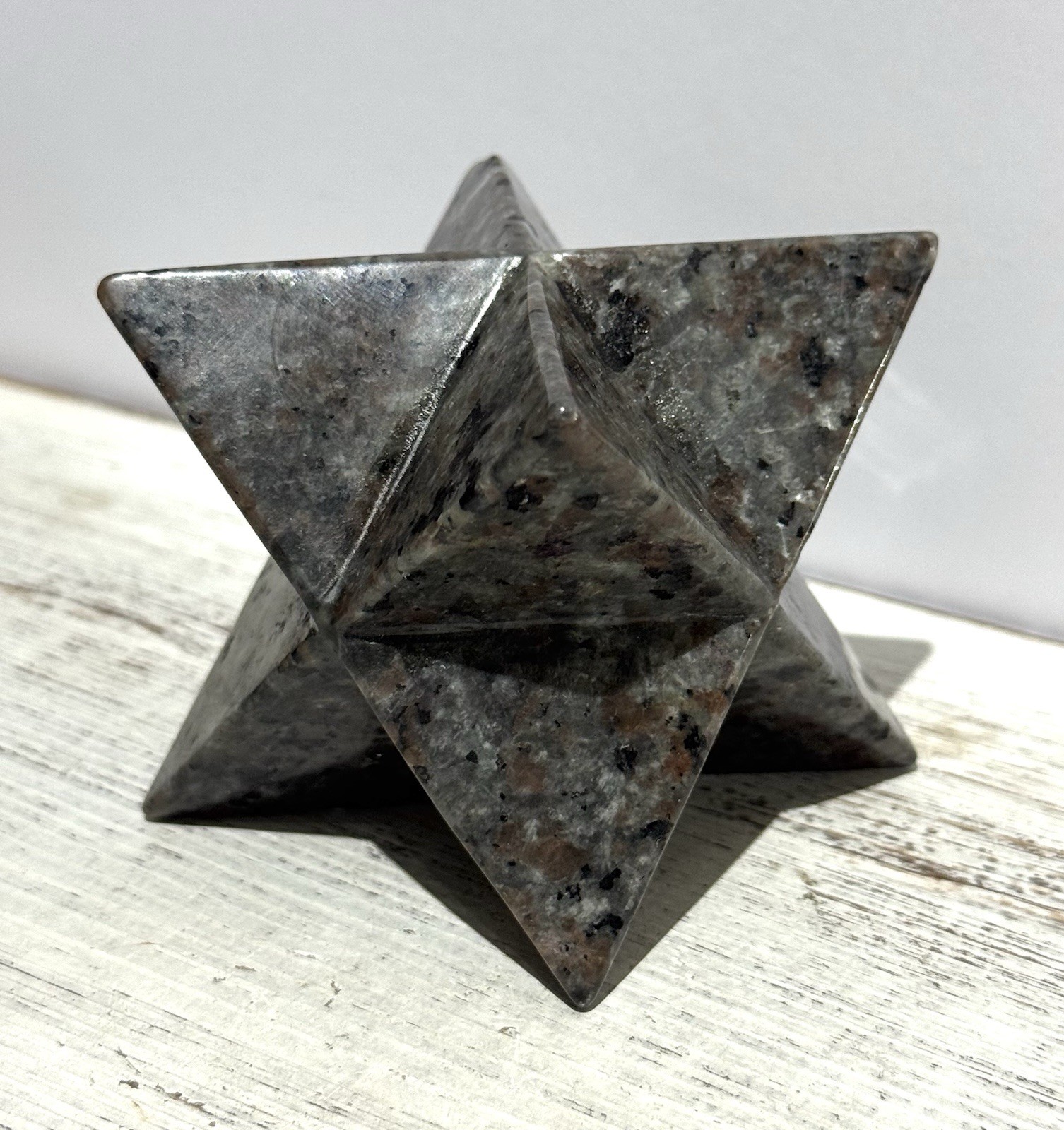Yooperlite Merkaba 3.75” Natural Stone Carving UV Reactive
