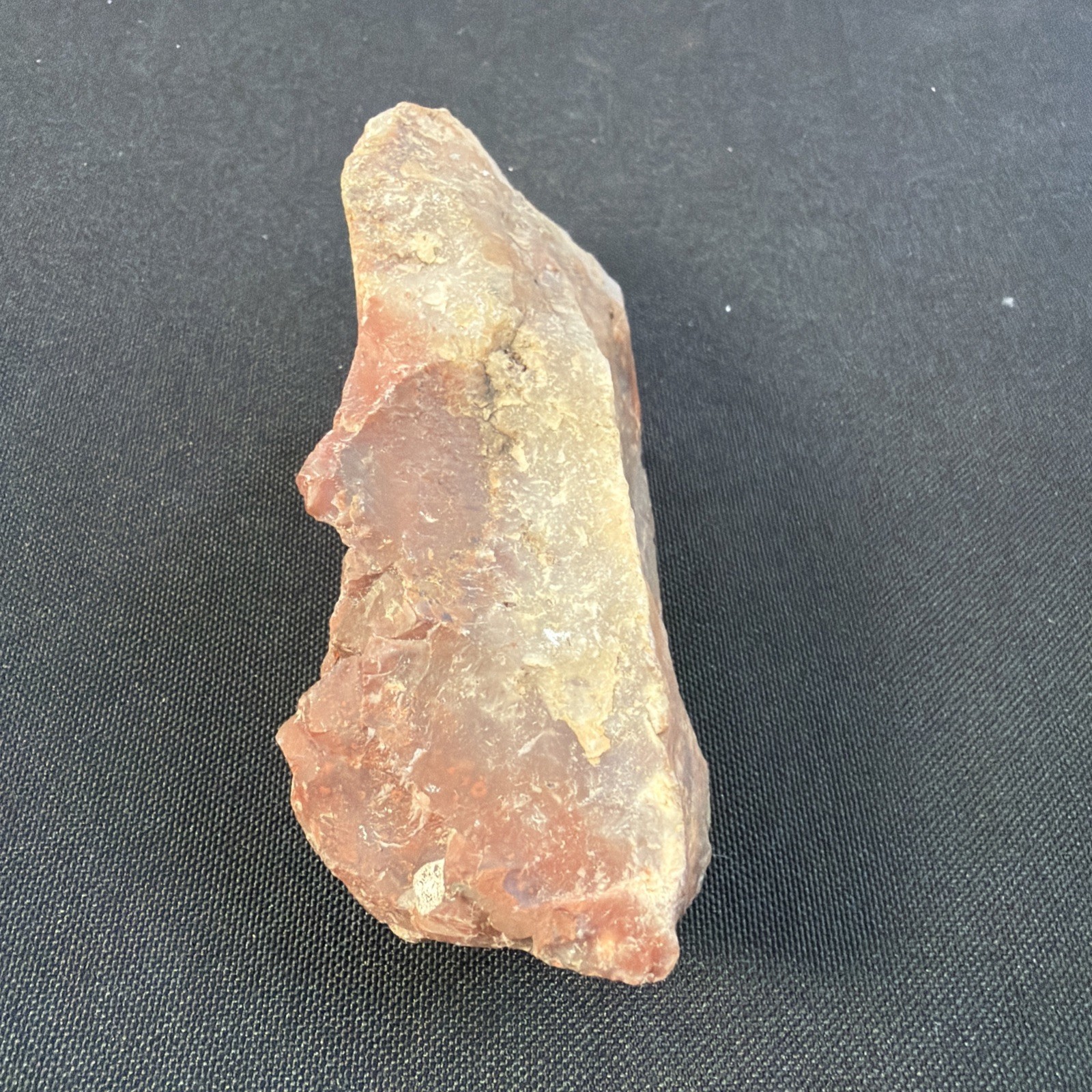 Beautiful Jasper Opaque Quartz Red Orange Uncut Natural Stone 194g G12