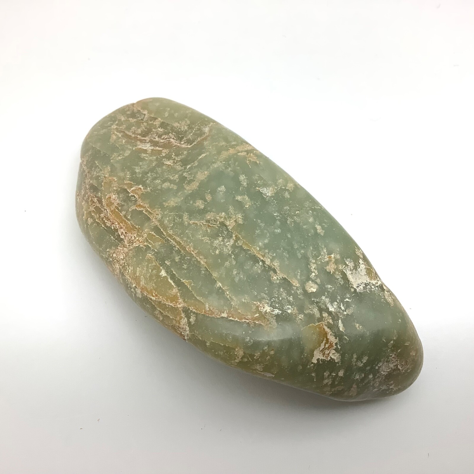 Siberian Jade Cobble Pistachio Green Nephrite Jade Stone Vitim River Siberia