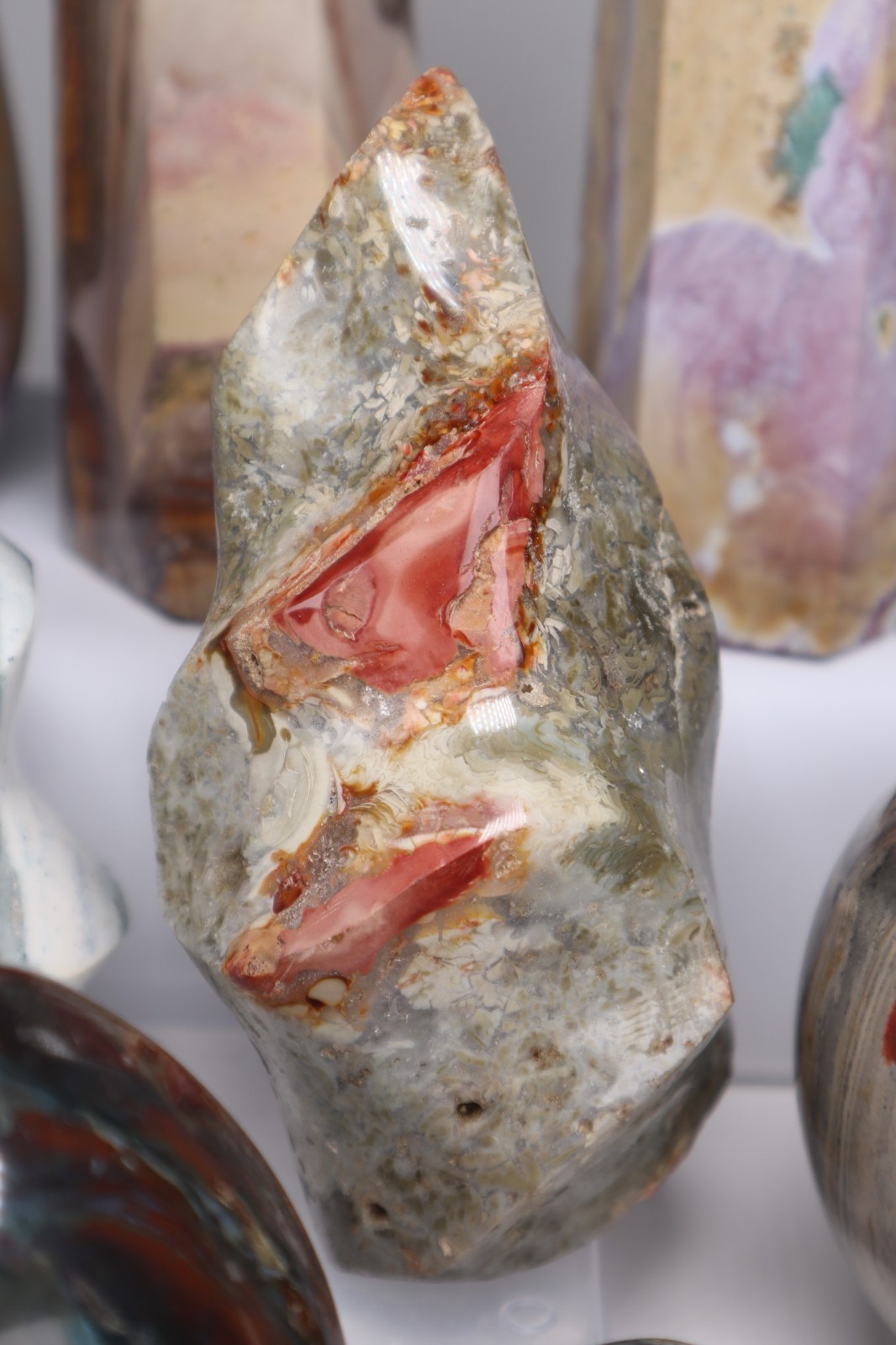 HUGE Polished JASPER CRYSTALS Collection – 12.5 lbs Mixed Sea Jasper Polychrome