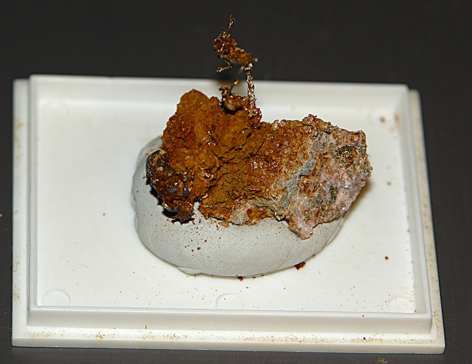 SILVER RARE MINERAL THUMBNAIL LITTLE CABINET MINIATURE FROM PERU