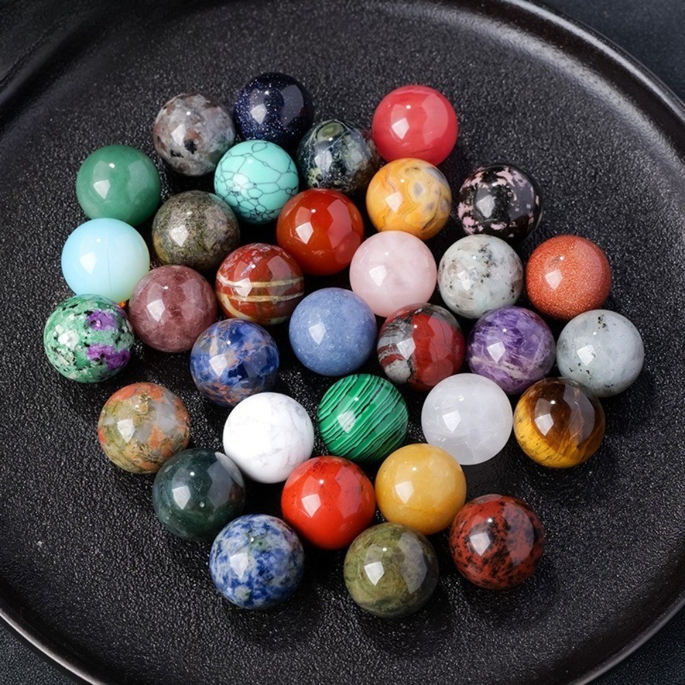 Natural Mixed Crystal Sphere Balls Reiki Healing Stone Decoration Meditation200g