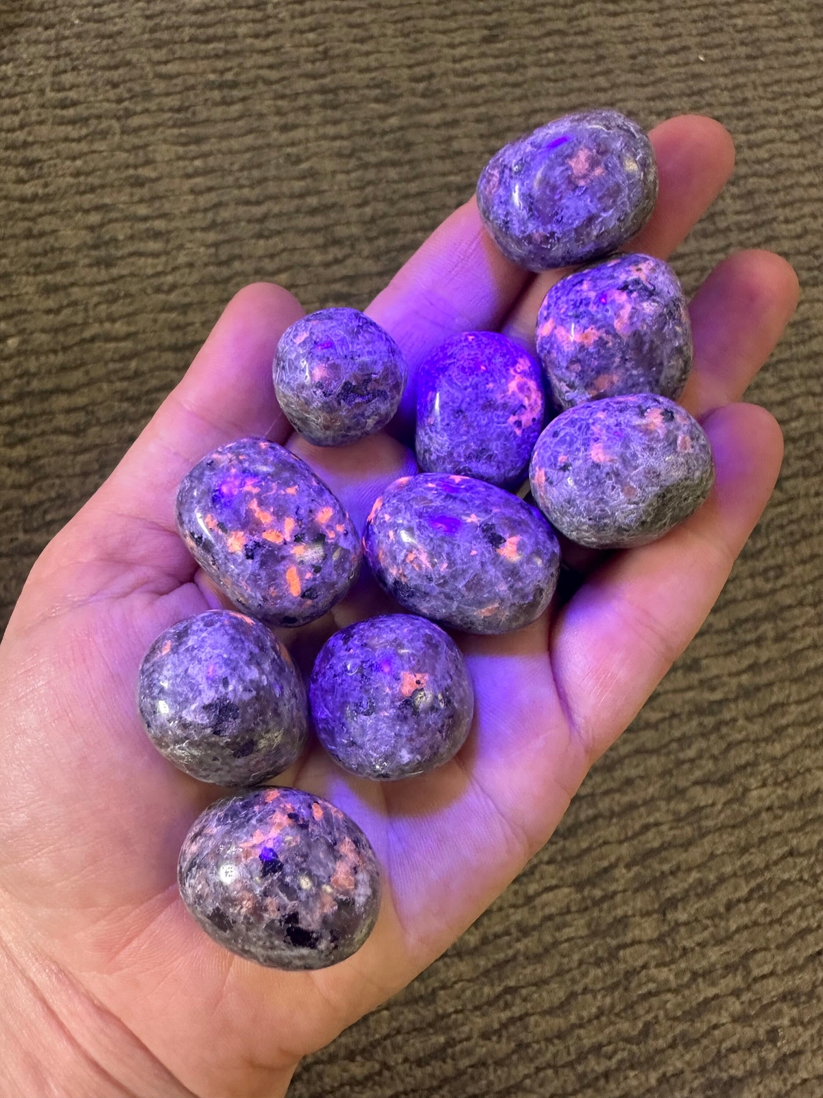 Yooperlite Tumbled Stone, Natural Yooperlite from Lake Superior, USA