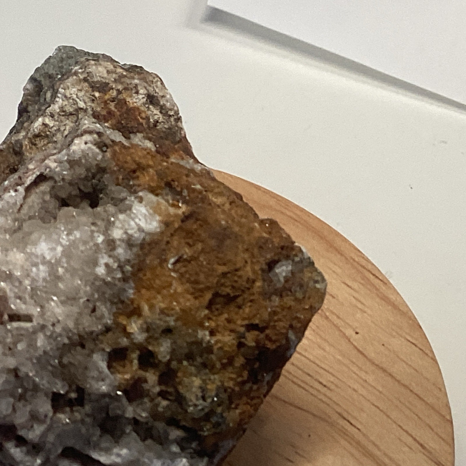 Brown and White Crystal Mineral Specimen .Q