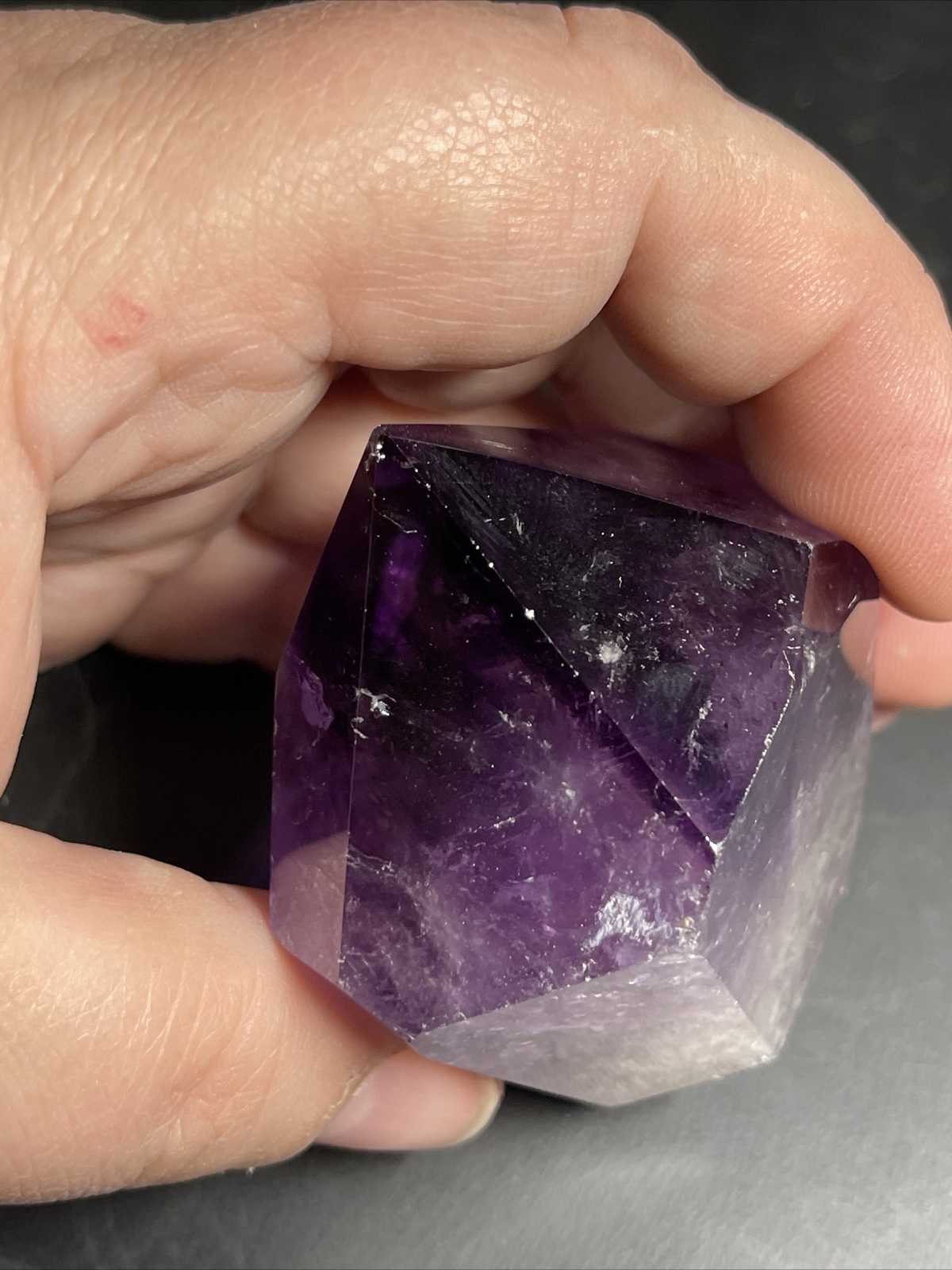 Phantom Smoky Amethyst Crystal Generator Tower 2.2in x 2in x 1.2in 105g