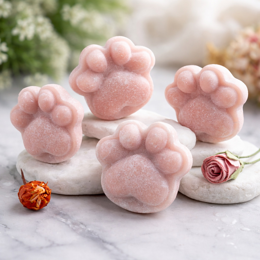 Pink Opal Crystal Paw Carving Stone Pink Protection Trinket Cat Dog Lover Gift