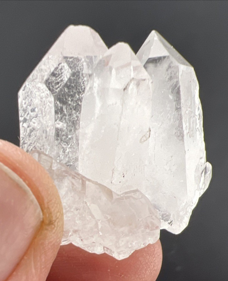 Natural Clear Lemurian Quartz Crystal Cluster Minas Gerais, Brazil 22 grams