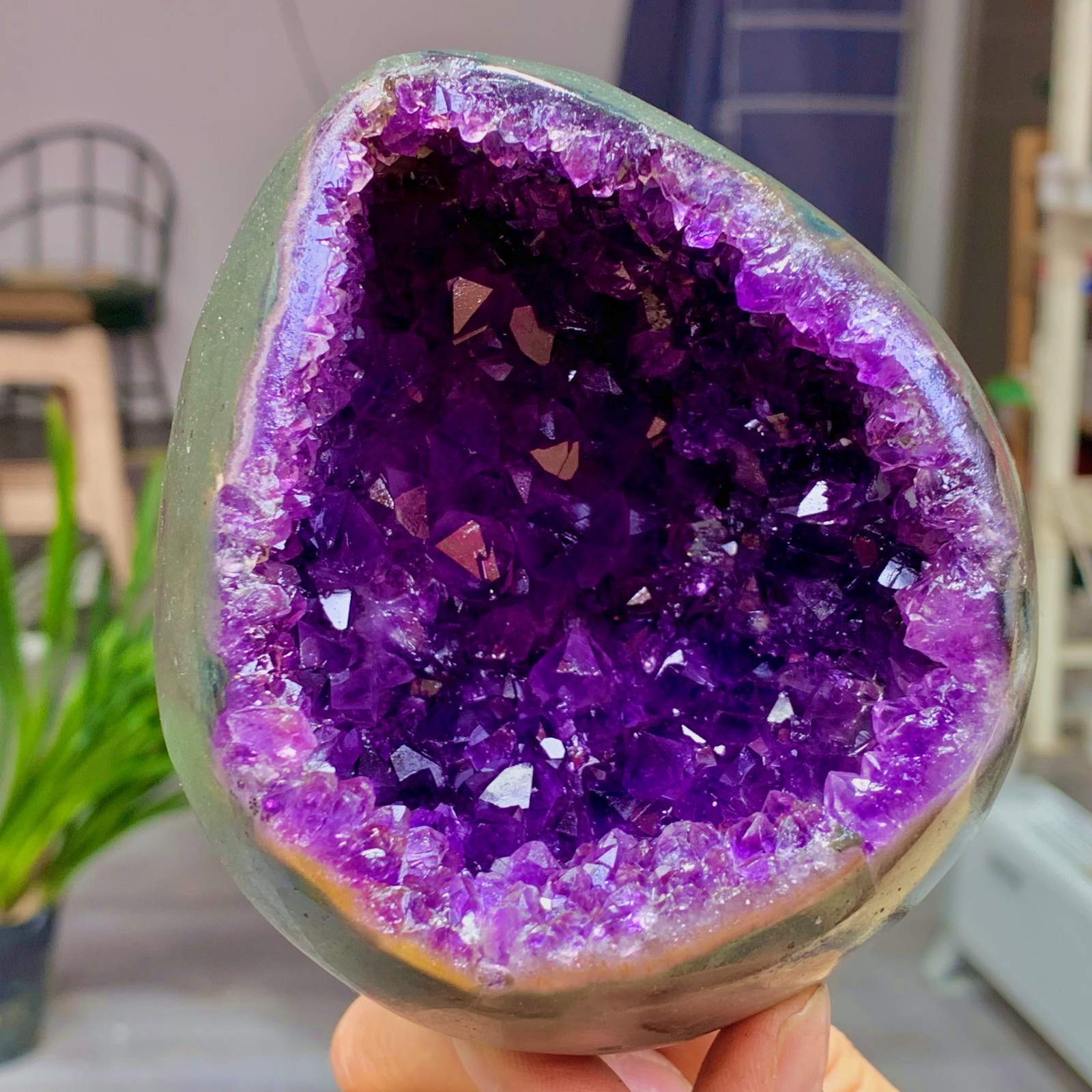 1.8LB Healing of natural amethyst crystal cave quartz cluster specimens