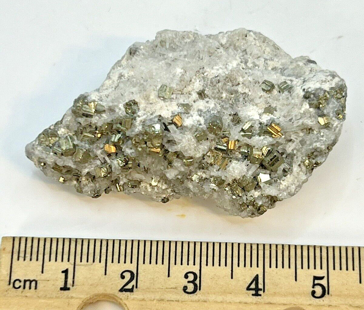 Natural Iron Pyrite-Quartz Specimen from Minas Gerais, Brazil 26 Grams