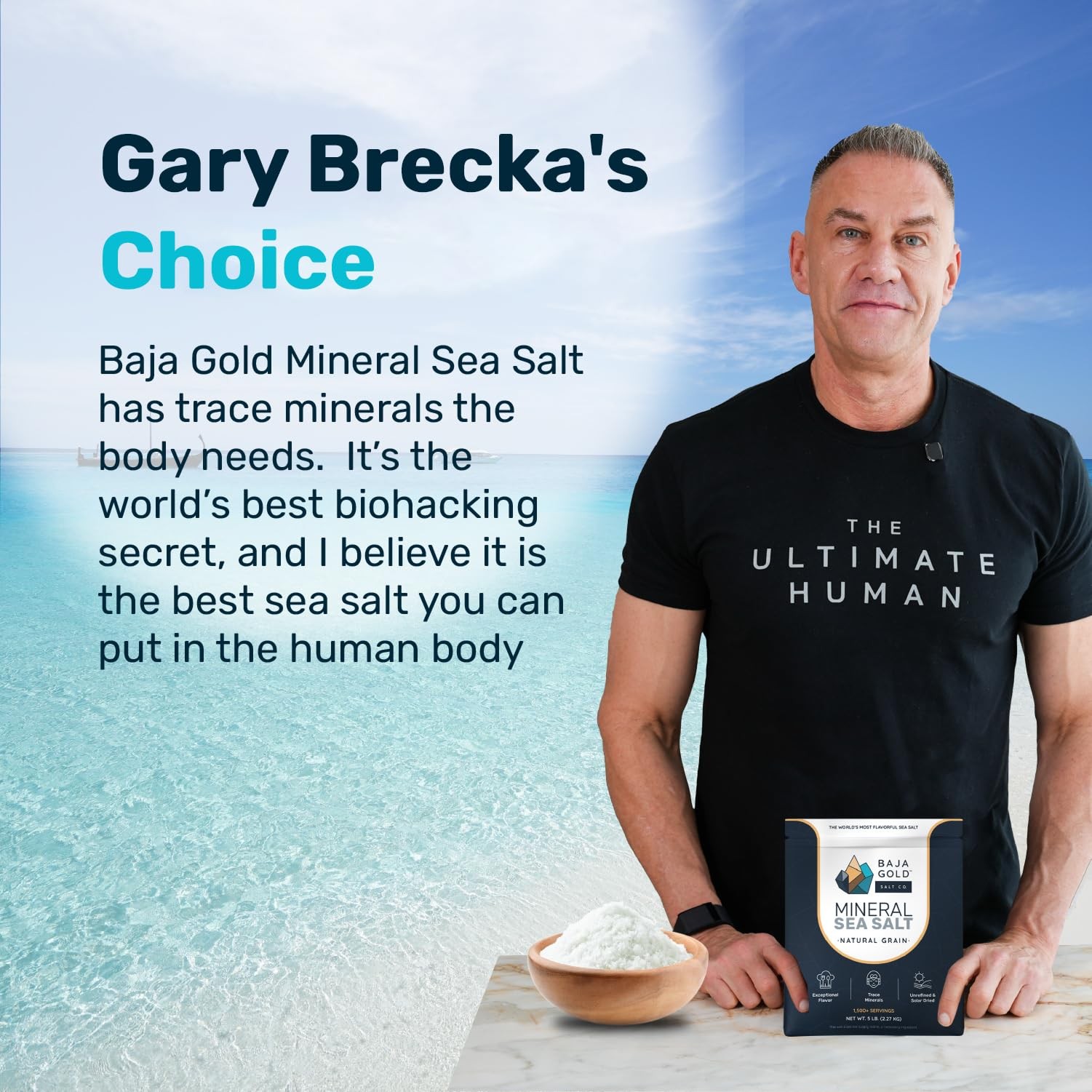 Baja Gold Mineral Sea Salt – Recommended by Gary Brecka 16 Ounce (Pack of 1)