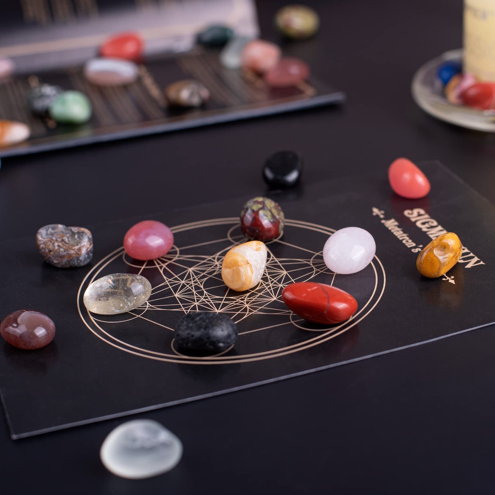 72pcs Healing Crystal Stones Set Tumbled Gemstones Bulk Decor
