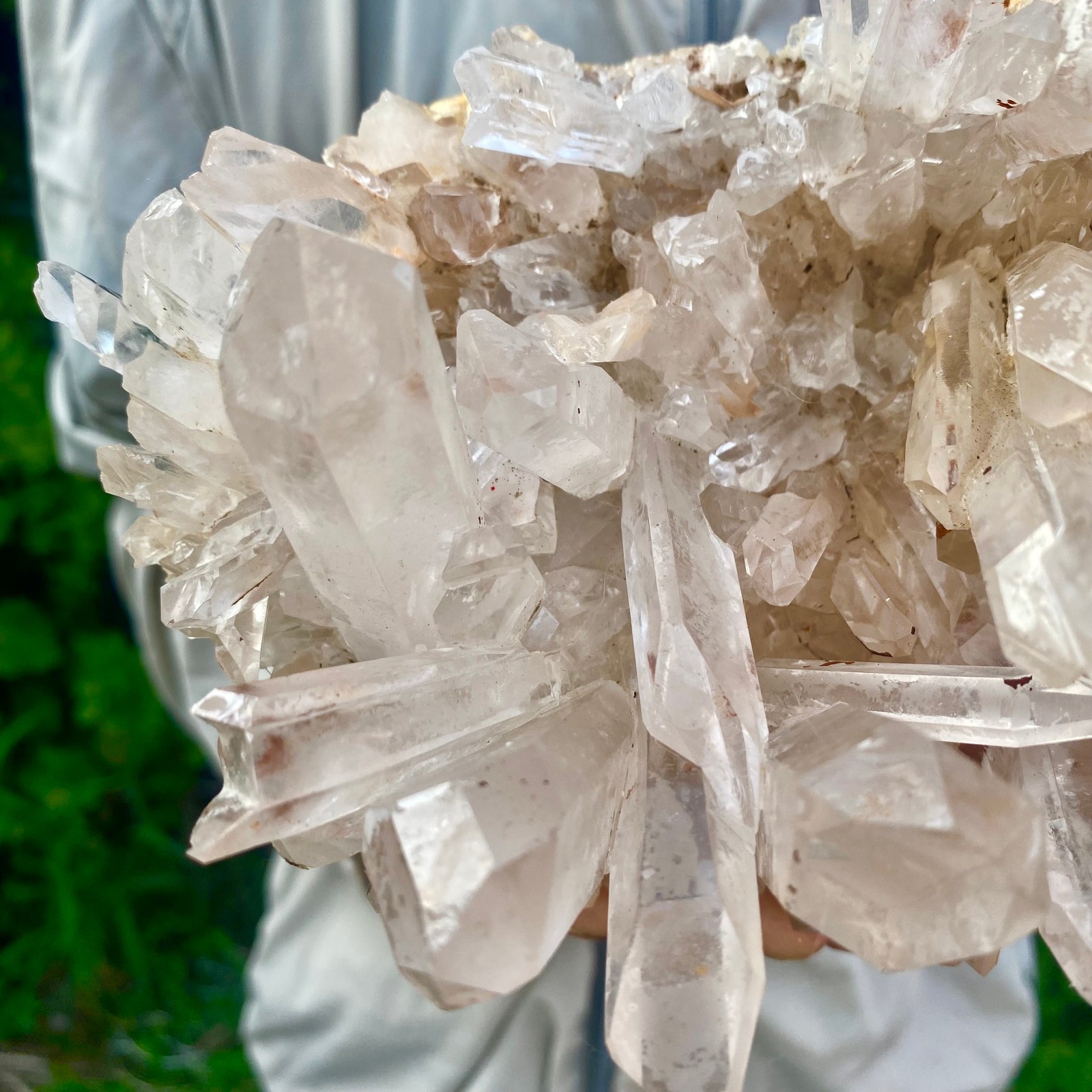 5.51LB Large Natural Clear White Crystal Quartz Cluster Energy Healing Specimen