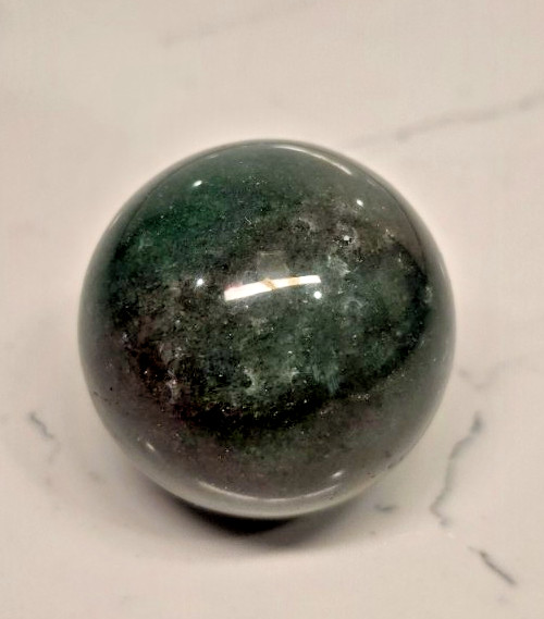Natural Green Jade / Serpentine Sphere 58mm And Bloodstone Sphere 36mm