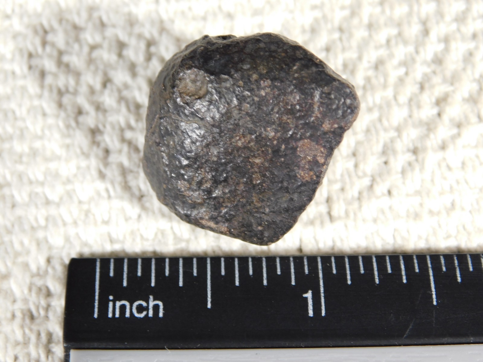 Small Stony METEORITE With Dark Fusion Crust 100% Natural Fell in Libya 16.2gr