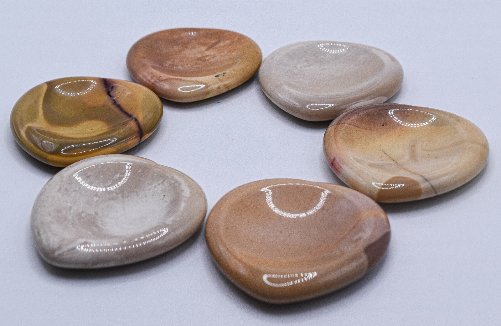 40mm Mookaite Jasper Heart Worry Stone / Mini Bowl Crystal Mineral Australia 1PC