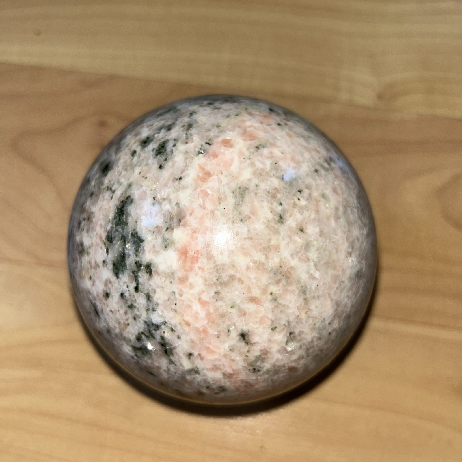 GRANITE MARBLE Quartz CRYSTAL SPHERE BALL 4 POUND POLISHED HUGE HEALING