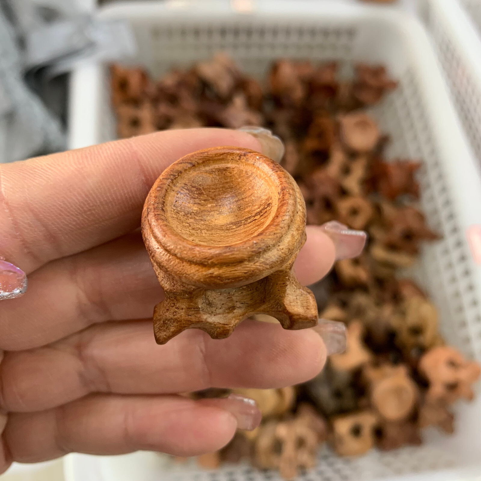 10pcs Resin Wooden Stand Base For Crystal Ball Base Home Decoration 25mm
