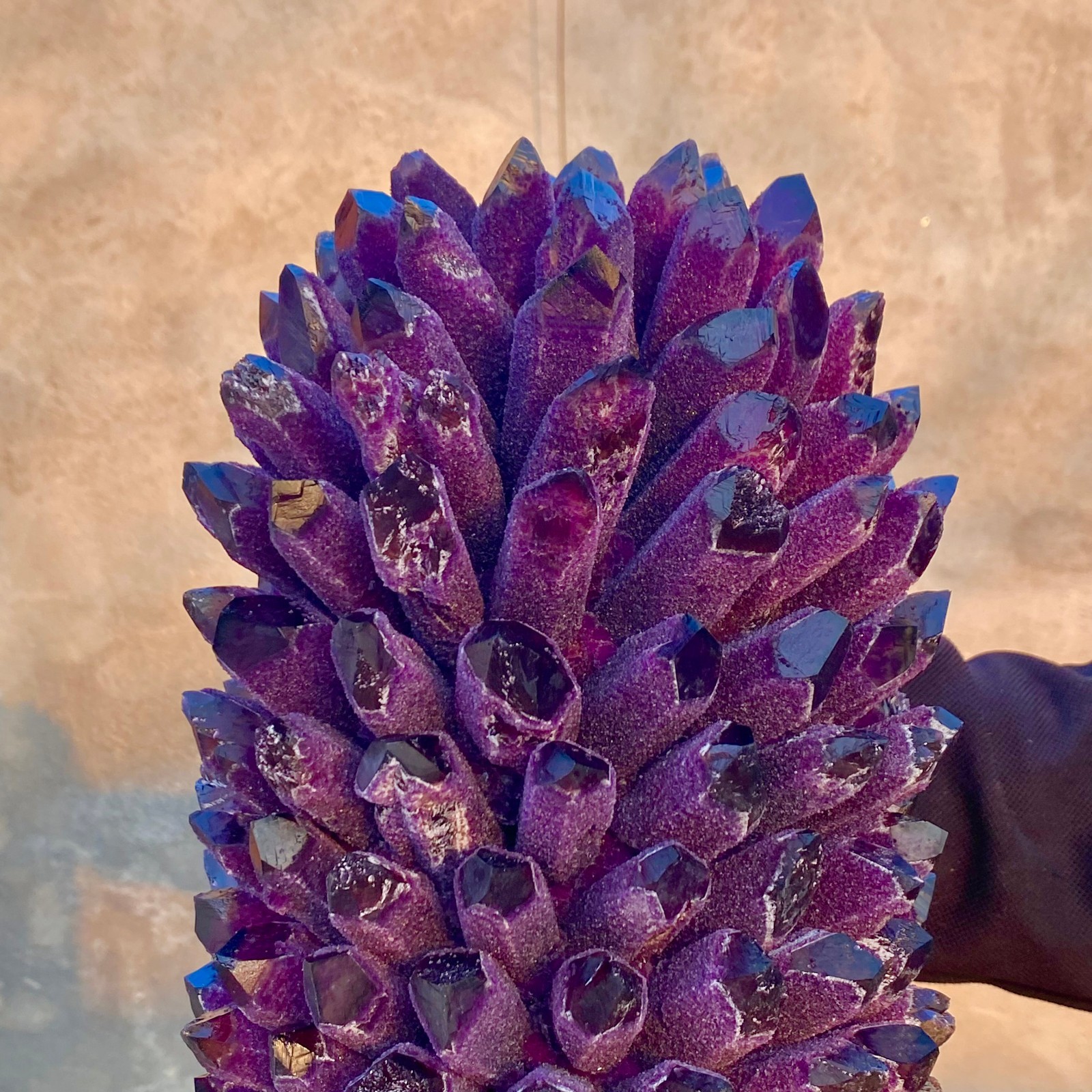 32.73LB Natural Purple Crystal Cluster/Flower Shape Mineral Specimen healing