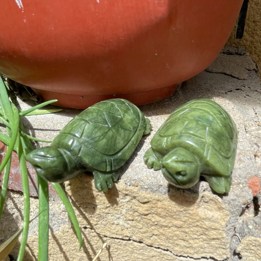 Random Carving Gift Decoration Jade Turtle Crystal Quartz Handmade Home Natural