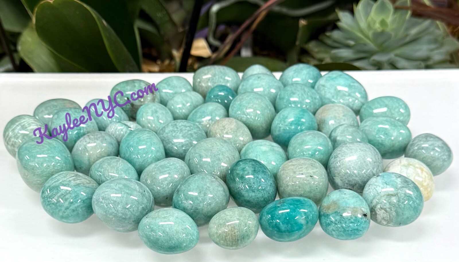 Wholesale Lot 2 Lbs Natural Amazonite Tumble Healing Energy Nice Quality