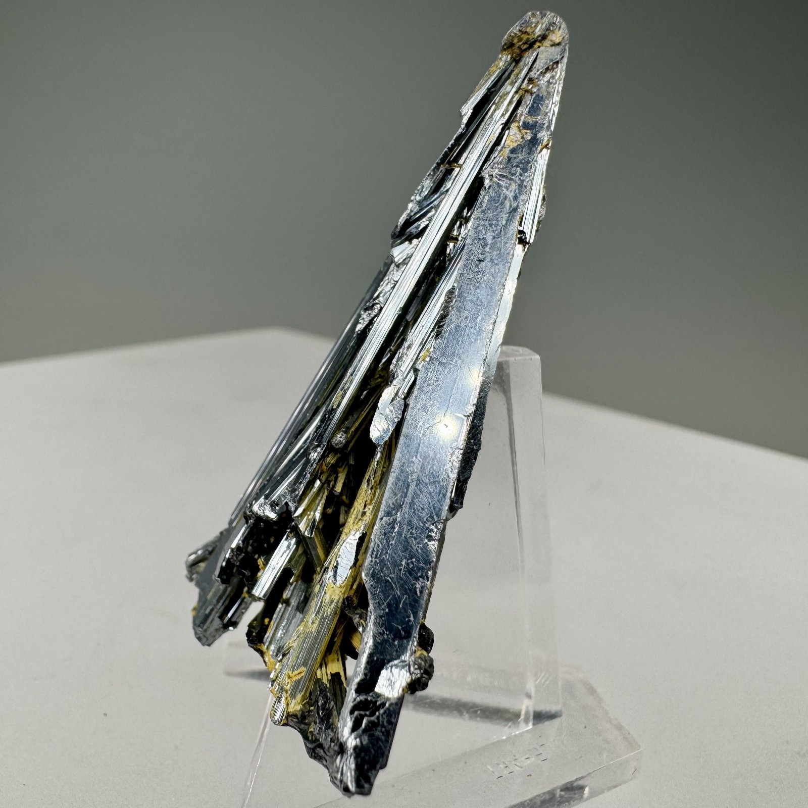 Fine Stibnite Crystal Group: Pribram, Central Bohemian Region, Czech Republic