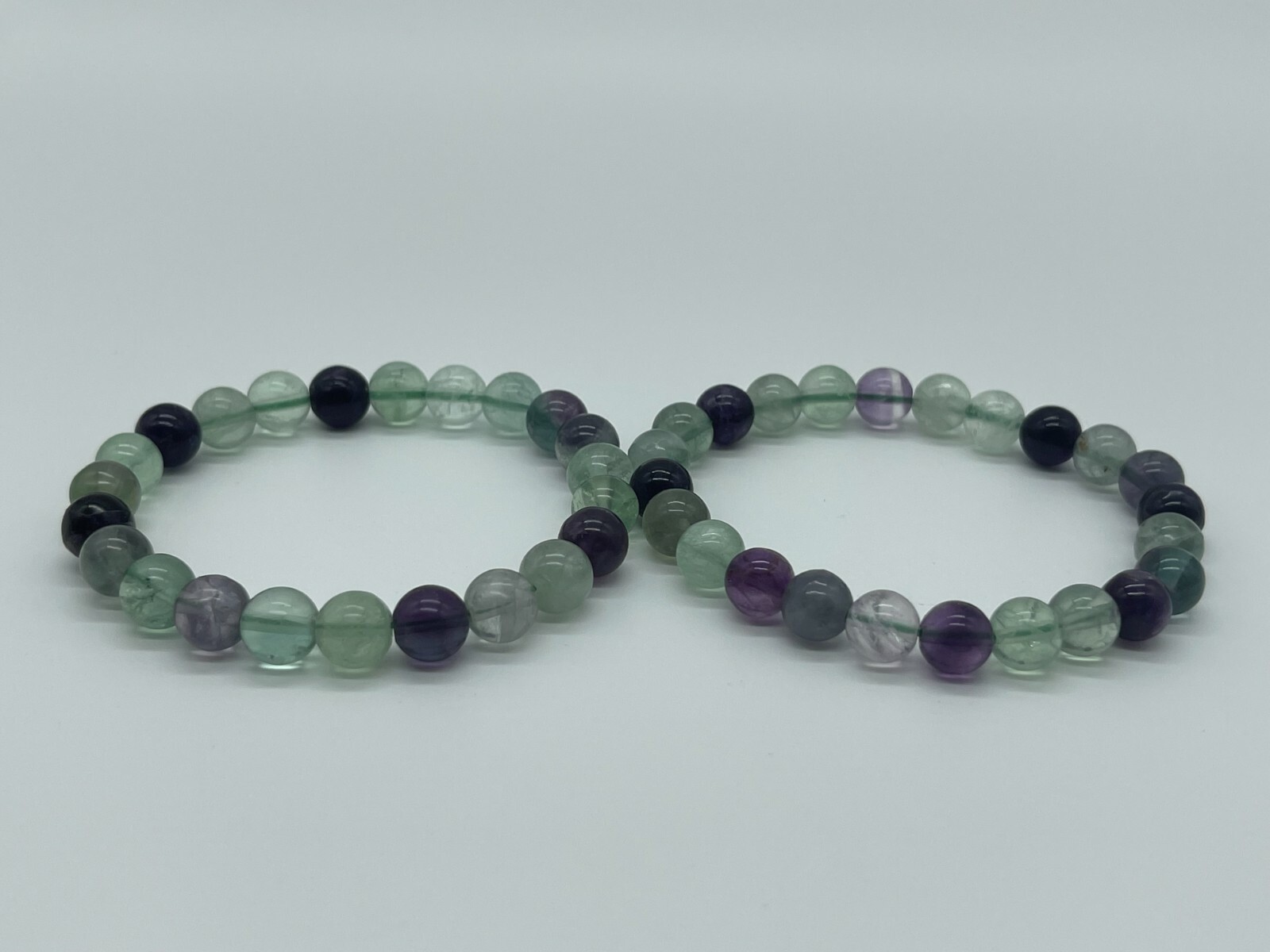 Grade A++ Fluorite Crystal Bead Bracelet 8mm, Genuine Fluorite Gemstone Bracelet