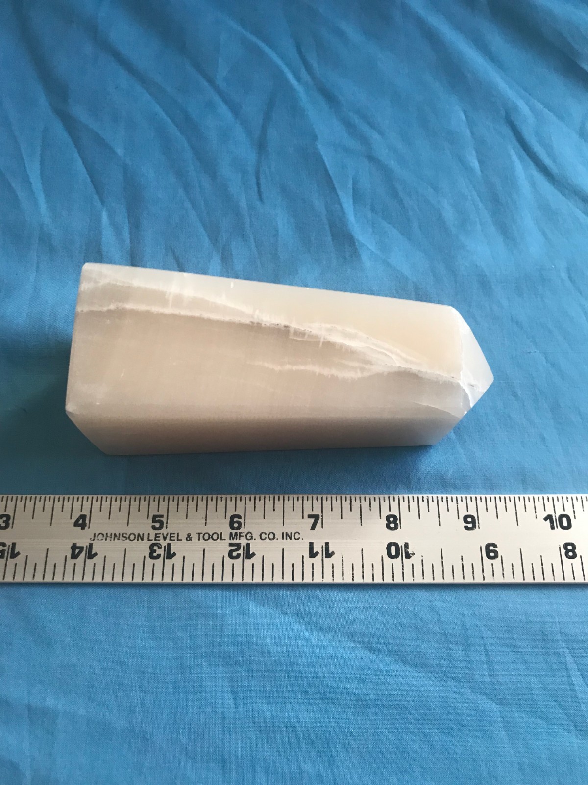 5-1/8″ Calcite Crystal Rock Stone Tower 1 lb. 5 oz. Display Specimen ~Chipped~