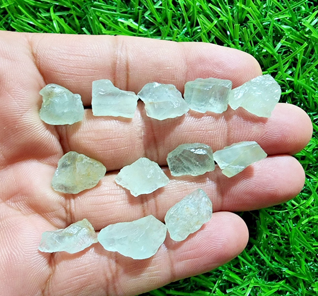 12 Pcs Unique Aquamarine Gemstone Rough Lot 11-19 mm Aquamarine Rough Stone Bulk