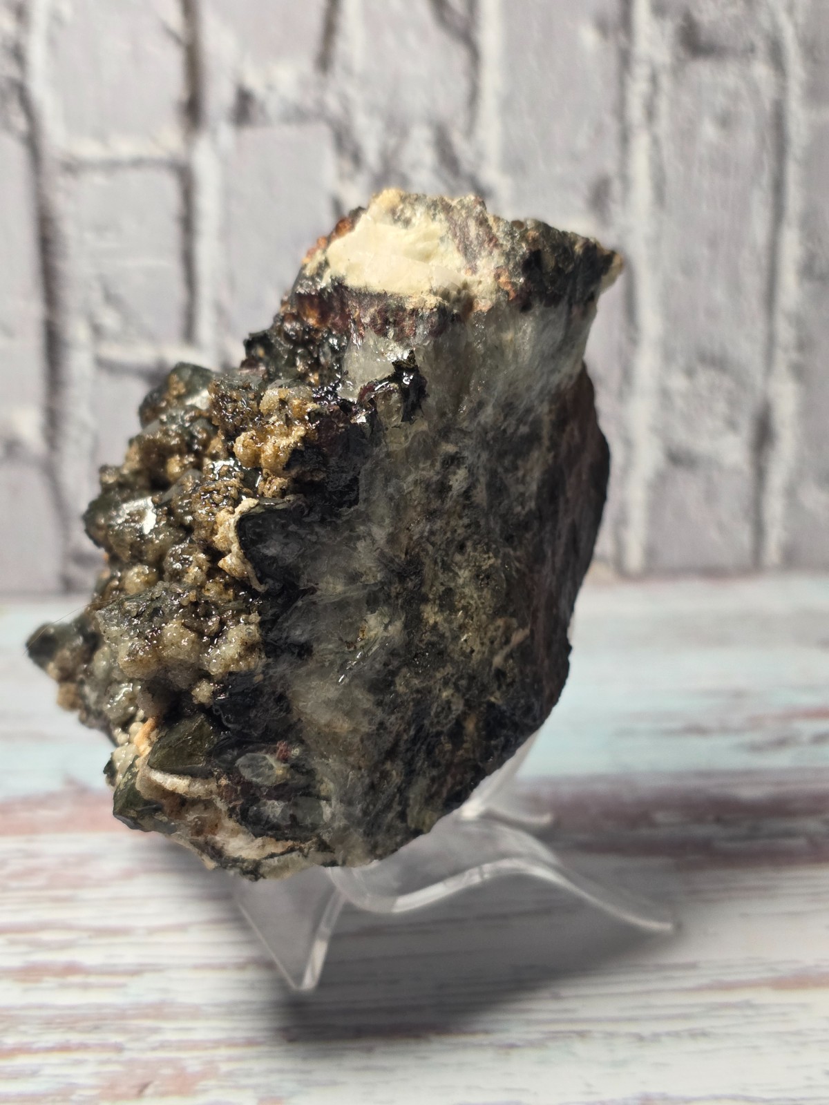 Rare Green Quartz with Siderite, Calcite & Galena – 441g Display Specimen
